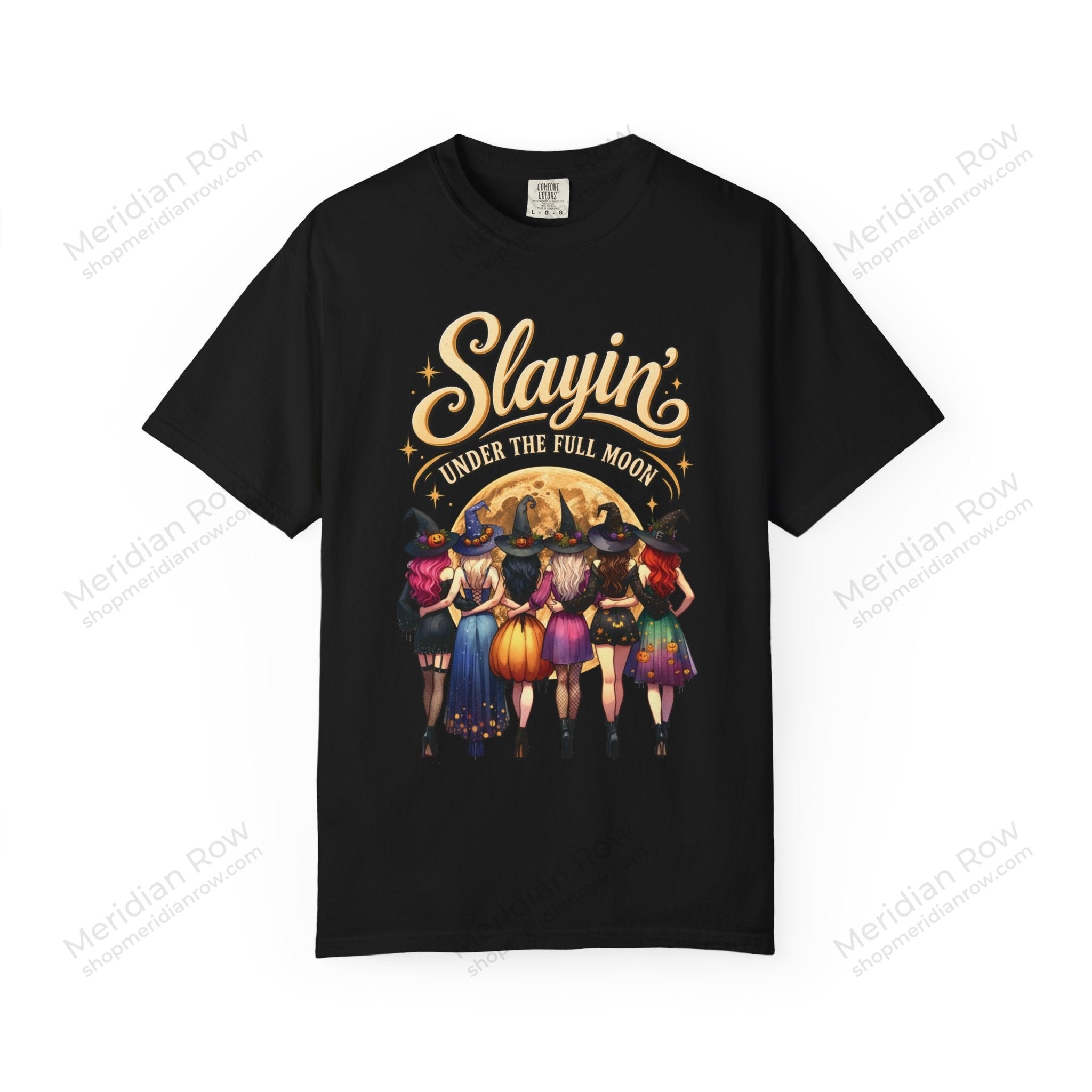 Slayin’ Under the Full Moon Comfort Colors® Halloween Tee