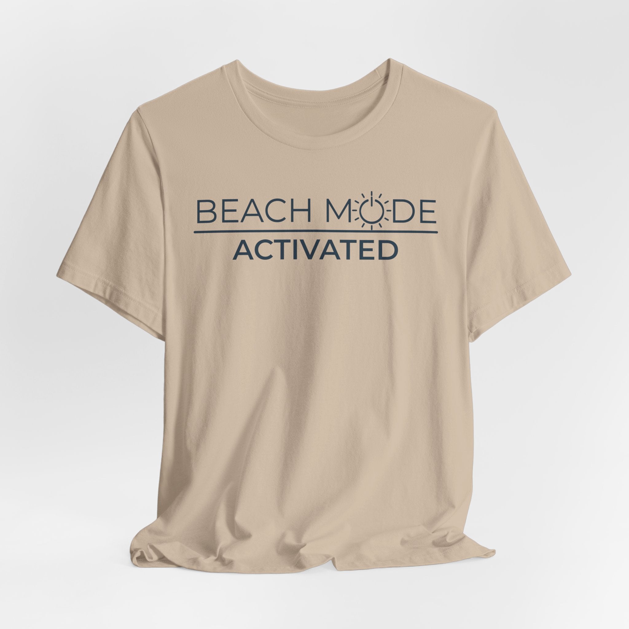 Beach Mode Activated T-Shirt | Minimalist Coastal Summer Tee | Bella + Canvas 3001