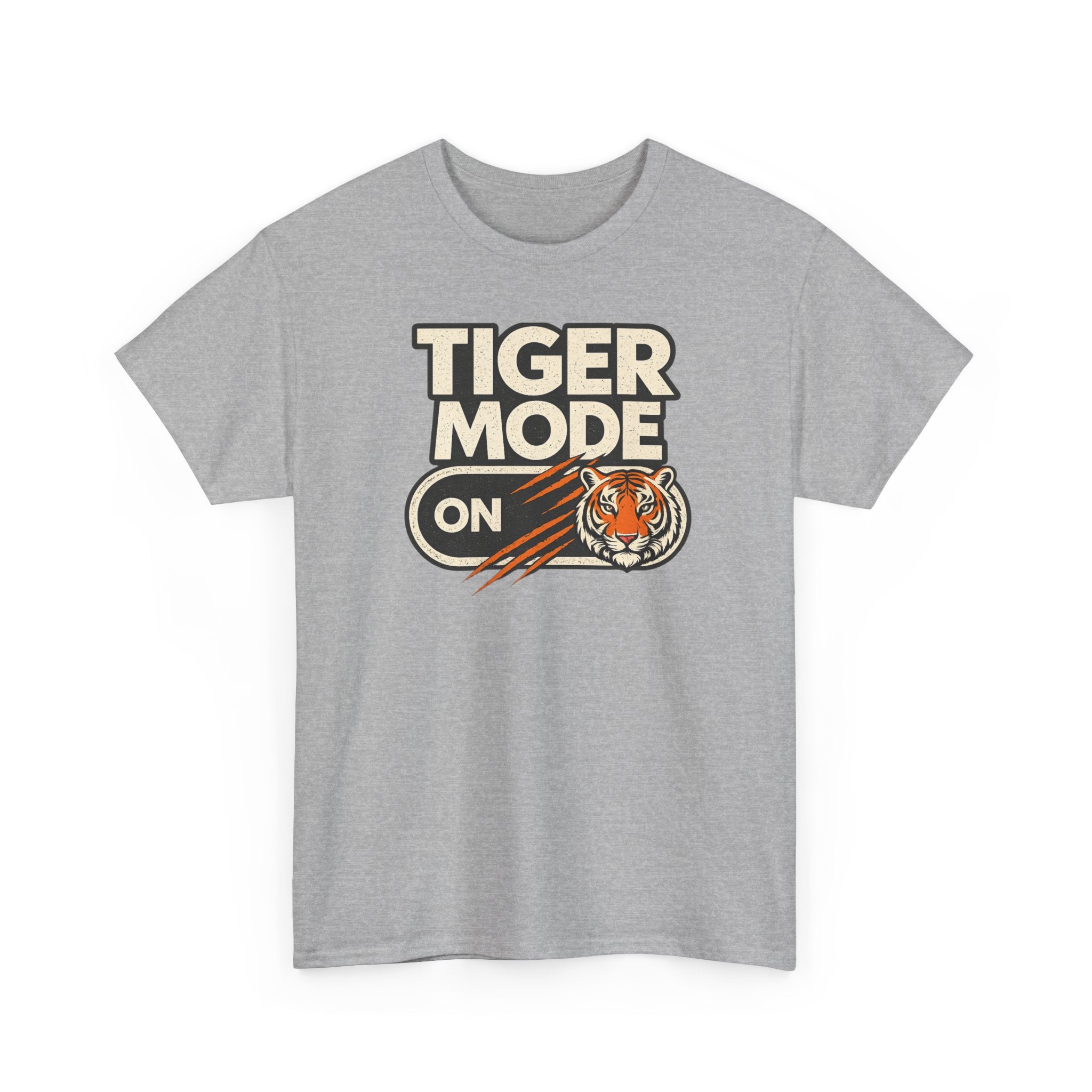 Tiger Mode ON Shirt | Vintage Tiger Graphic T-Shirt | Fierce Animal Tee | Gildan 5000 Unisex Graphic Shirt
