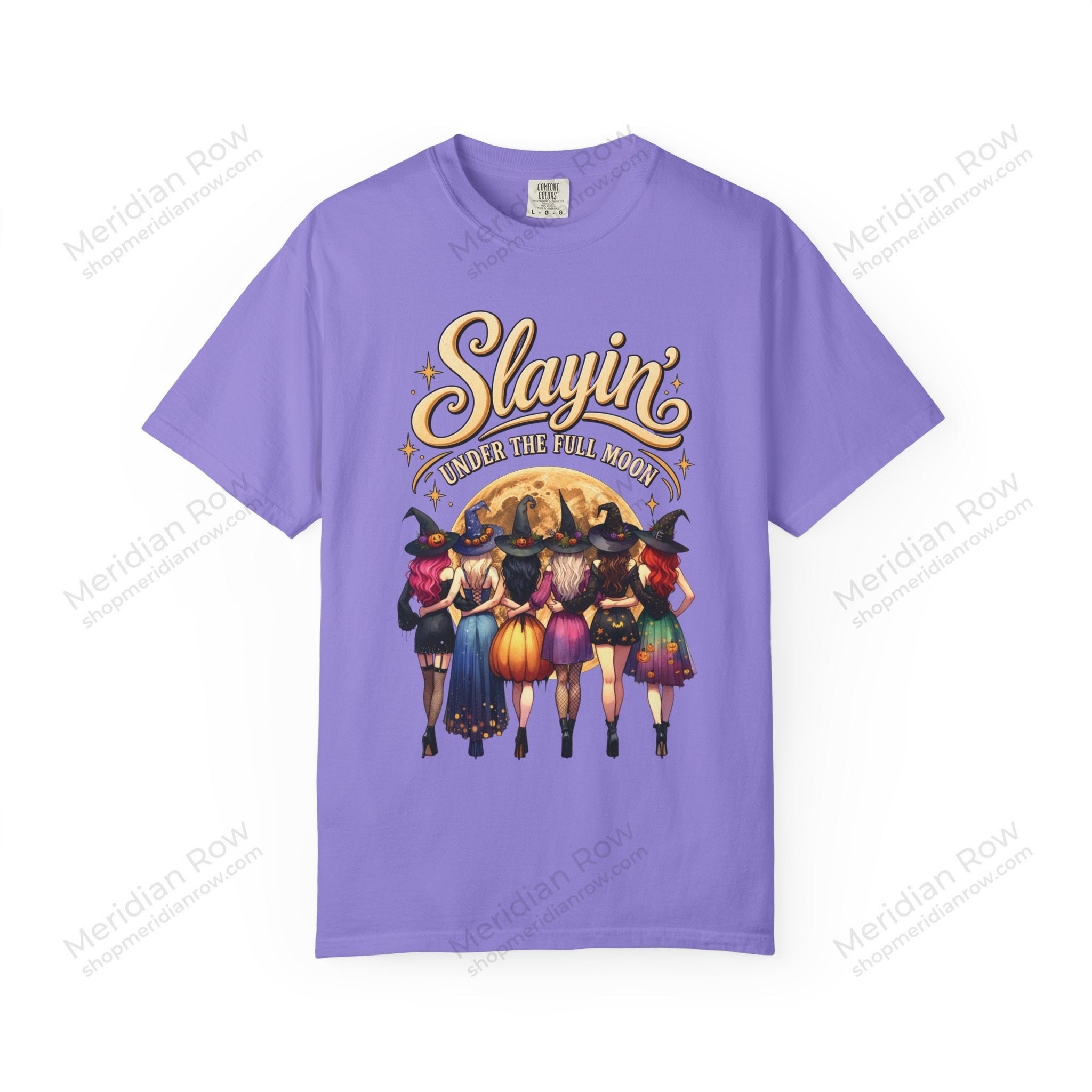 Slayin’ Under the Full Moon Comfort Colors® Halloween Tee