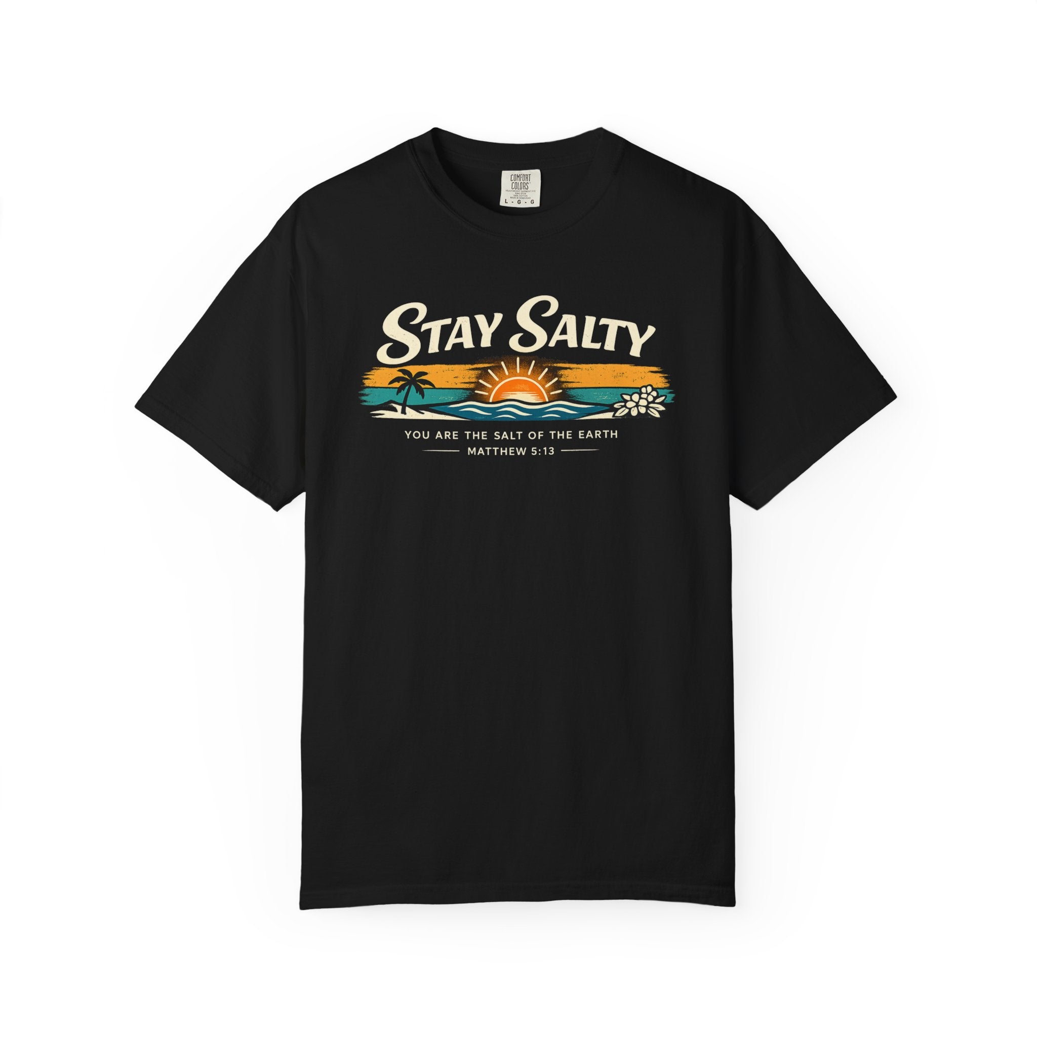 Stay Salty Christian T-Shirt | Matthew 5:13 Beach Shirt | Comfort Colors 1717 Coastal Faith Tee
