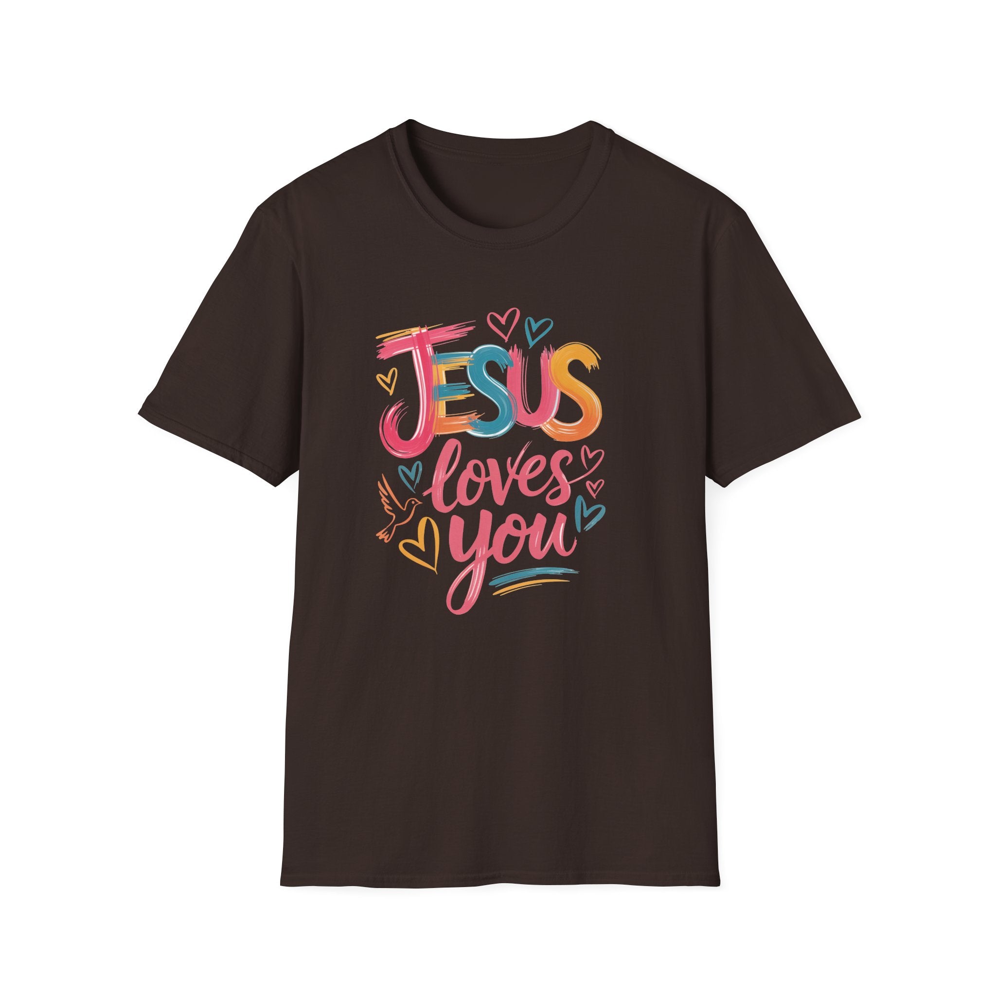 Jesus Loves You Shirt | Colorful Christian Graphic Tee | Comfort Colors 1717 Faith Shirt | Inspirational Christian Apparel