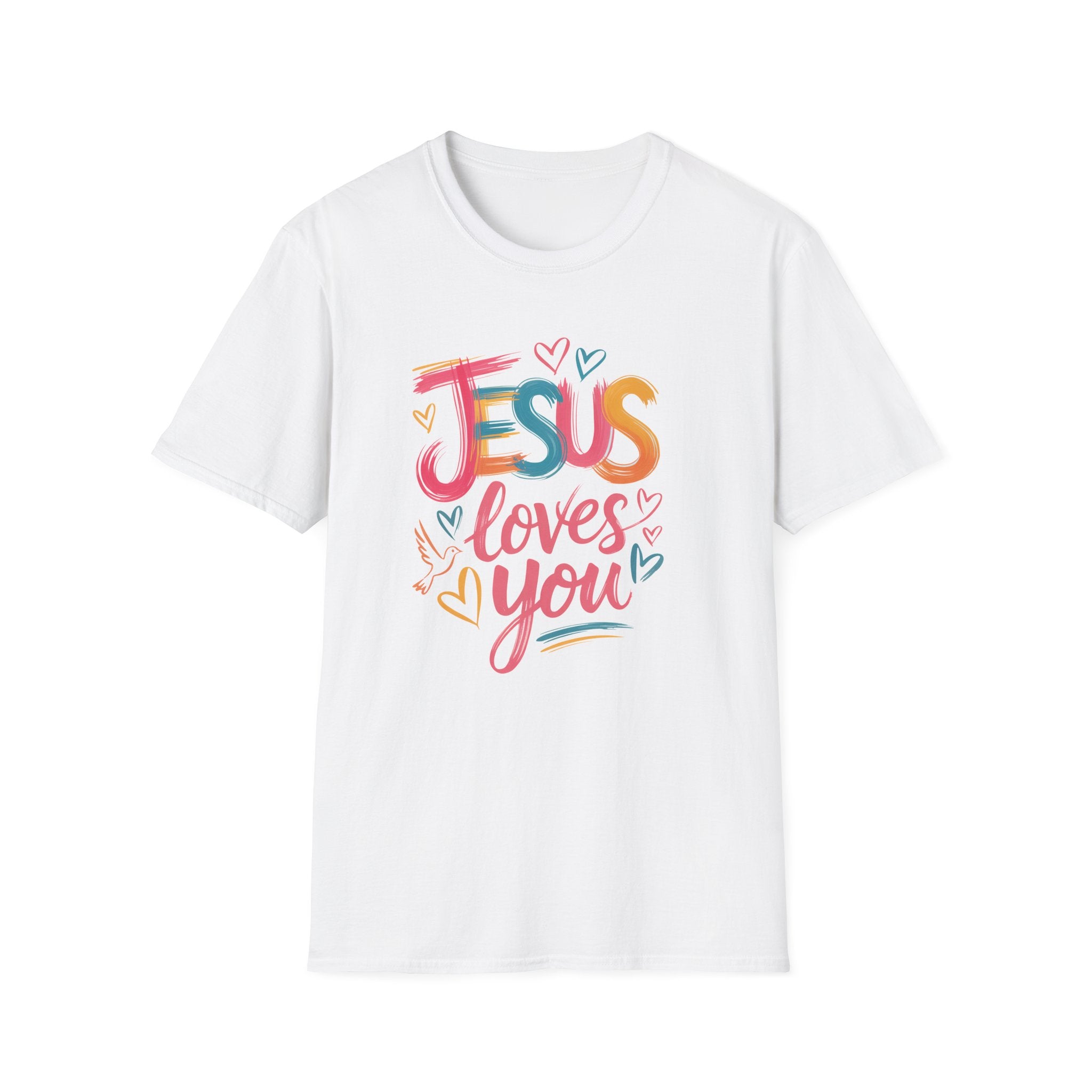 Jesus Loves You Shirt | Colorful Christian Graphic Tee | Comfort Colors 1717 Faith Shirt | Inspirational Christian Apparel