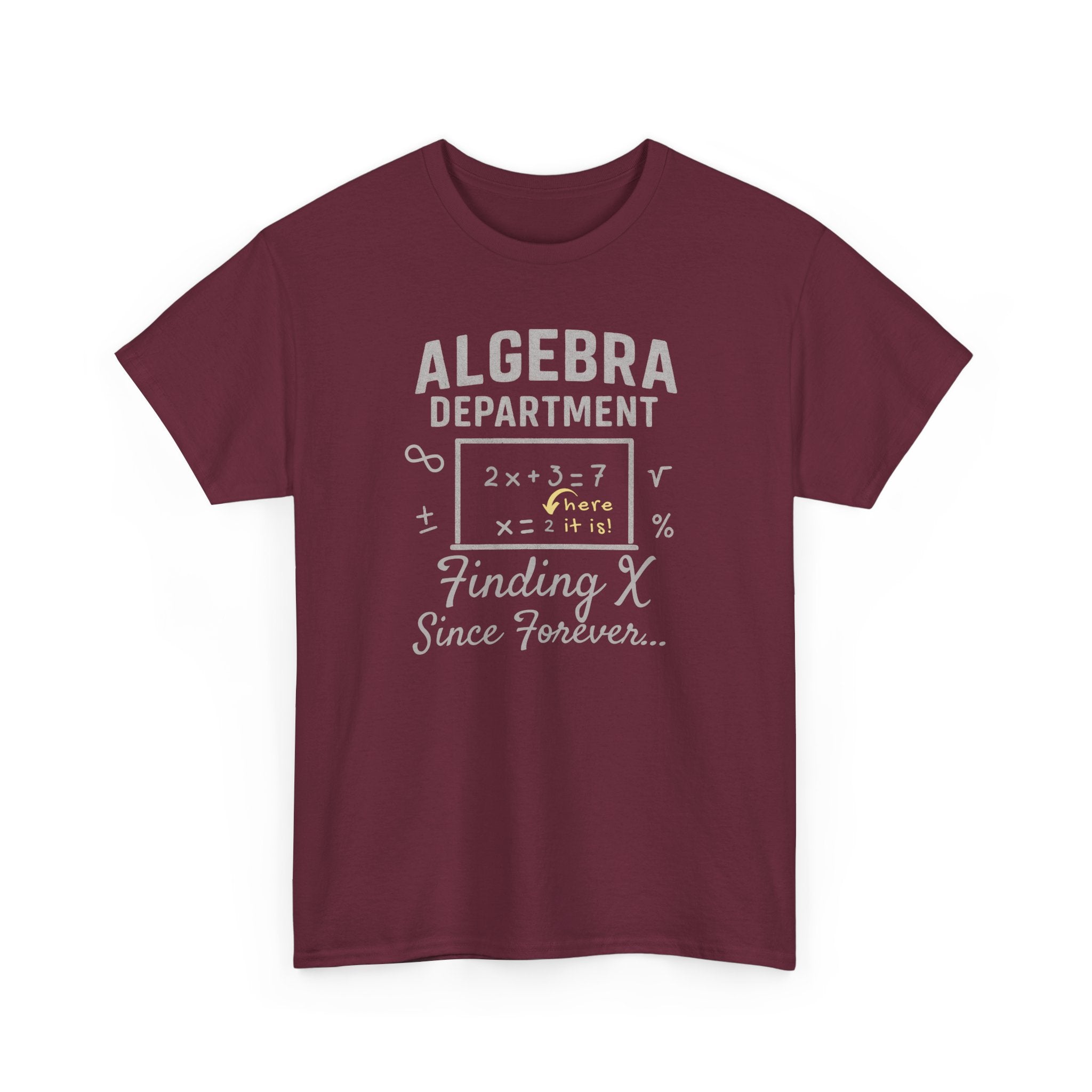 Algebra Department Tee - Finding X Since Forever - Math Lover Gift, High School