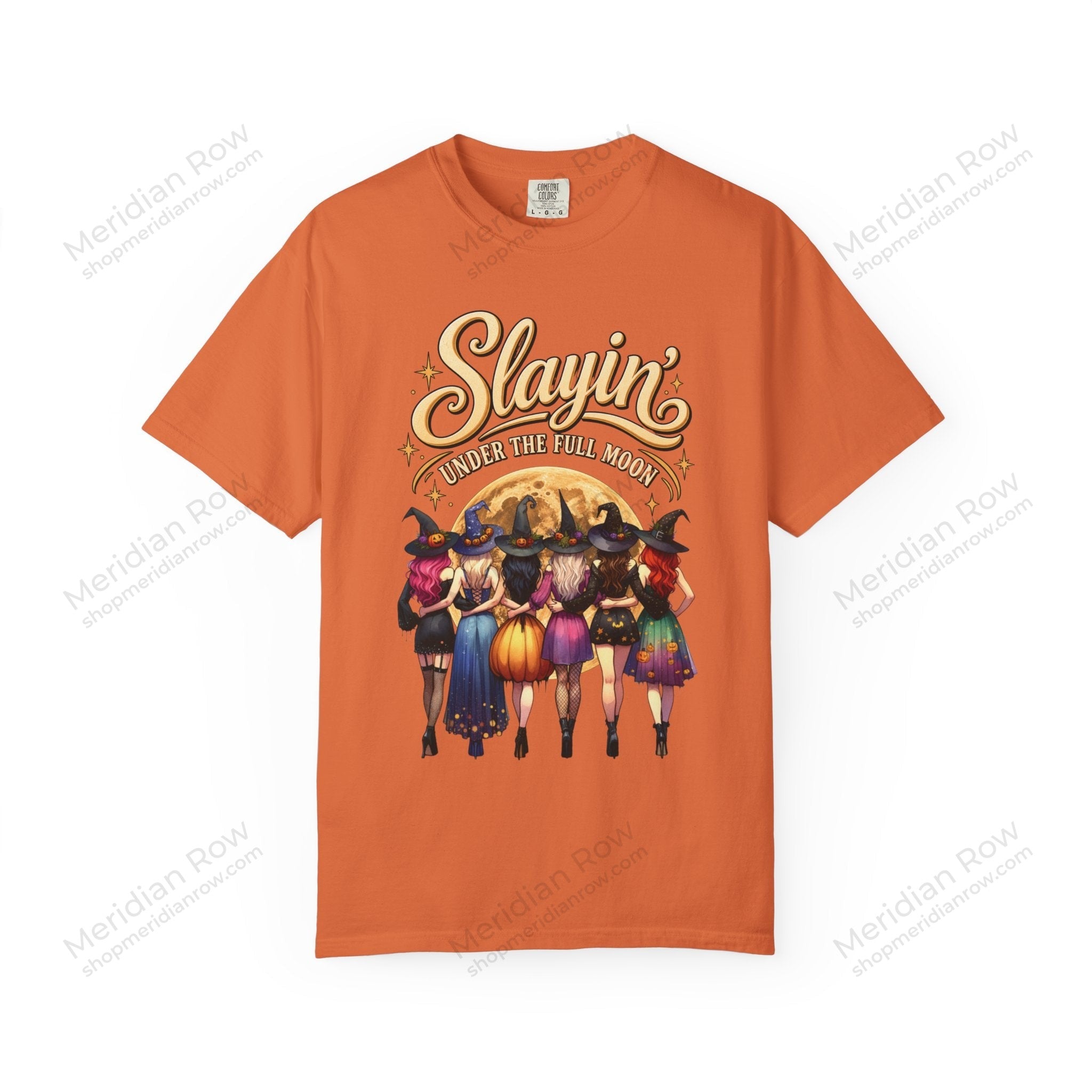 Slayin’ Under the Full Moon Comfort Colors® Halloween Tee