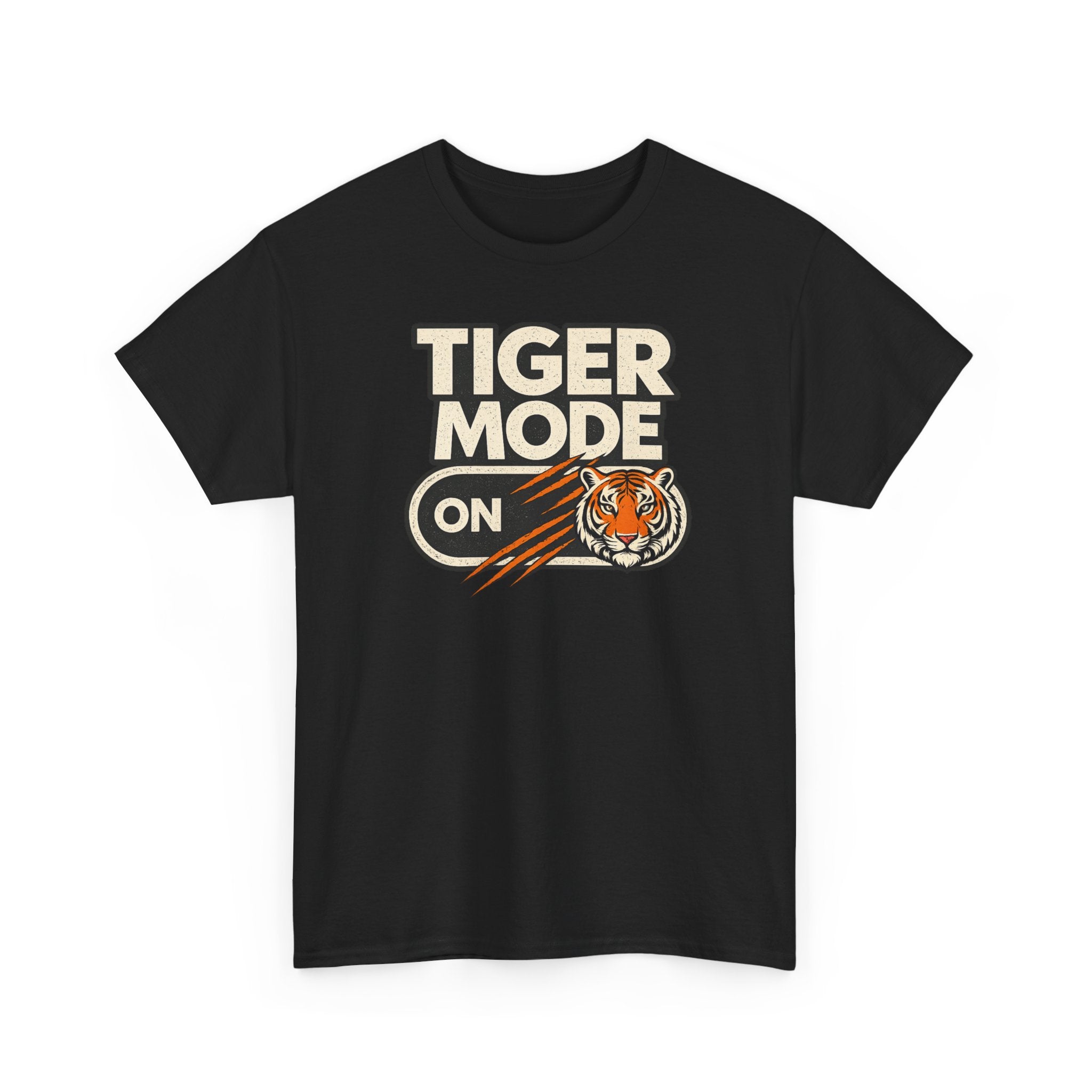 Tiger Mode ON Shirt | Vintage Tiger Graphic T-Shirt | Fierce Animal Tee | Gildan 5000 Unisex Graphic Shirt