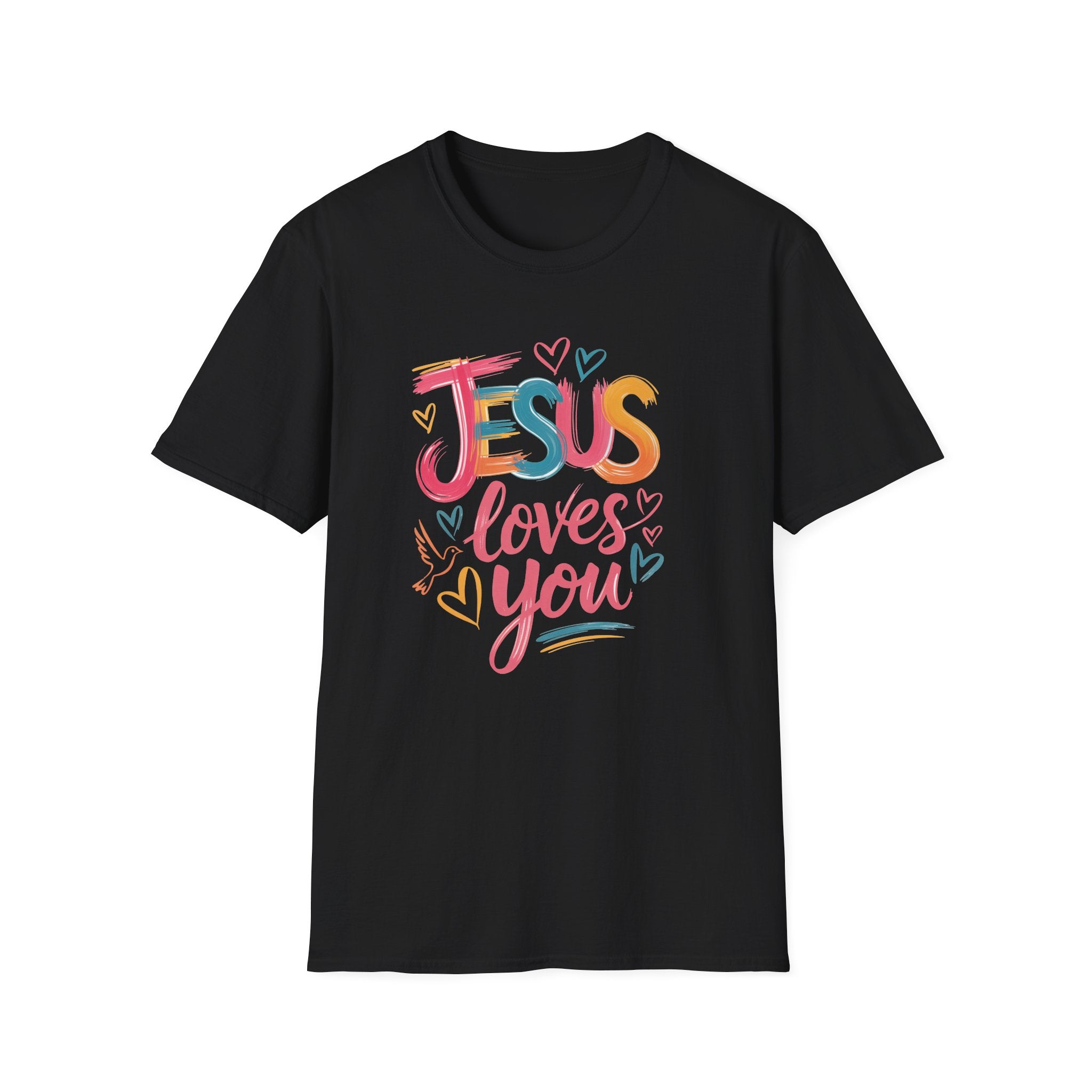 Jesus Loves You Shirt | Colorful Christian Graphic Tee | Comfort Colors 1717 Faith Shirt | Inspirational Christian Apparel
