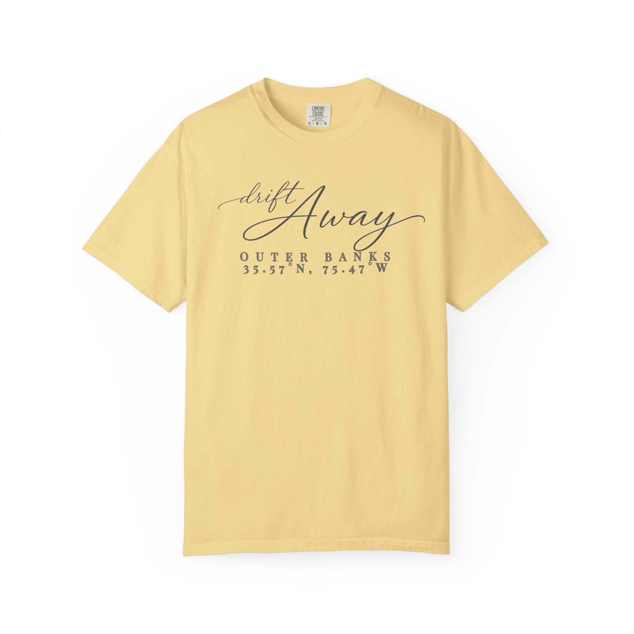 Outer Banks Drift Away T-Shirt | OBX Coordinates Tee | Comfort Colors Beach Summer Vacation Gift | Vintage Coastal Shirt