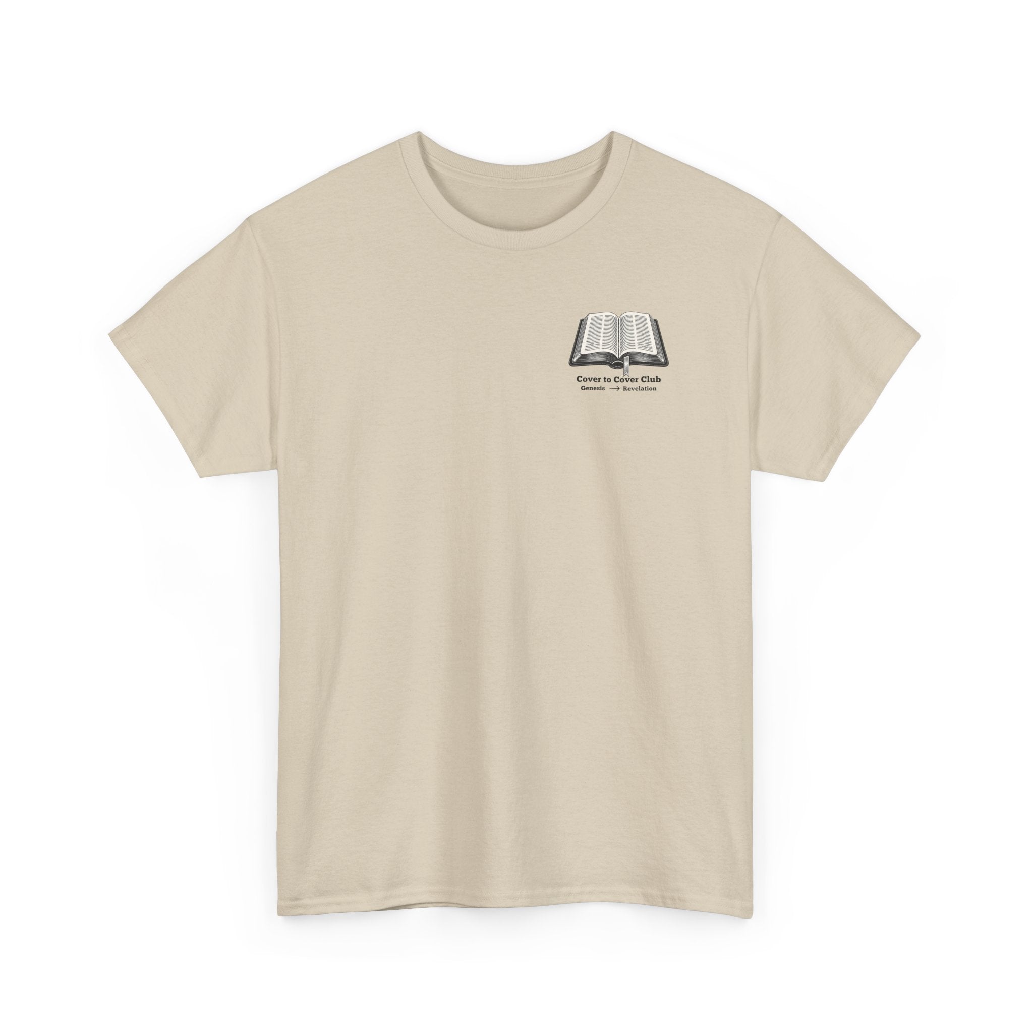 Cover to Cover Club Shirt | No Membership Required Christian Tee | Bible Study Graphic Shirt | Genesis to Revelation T-Shirt | Gildan 5000