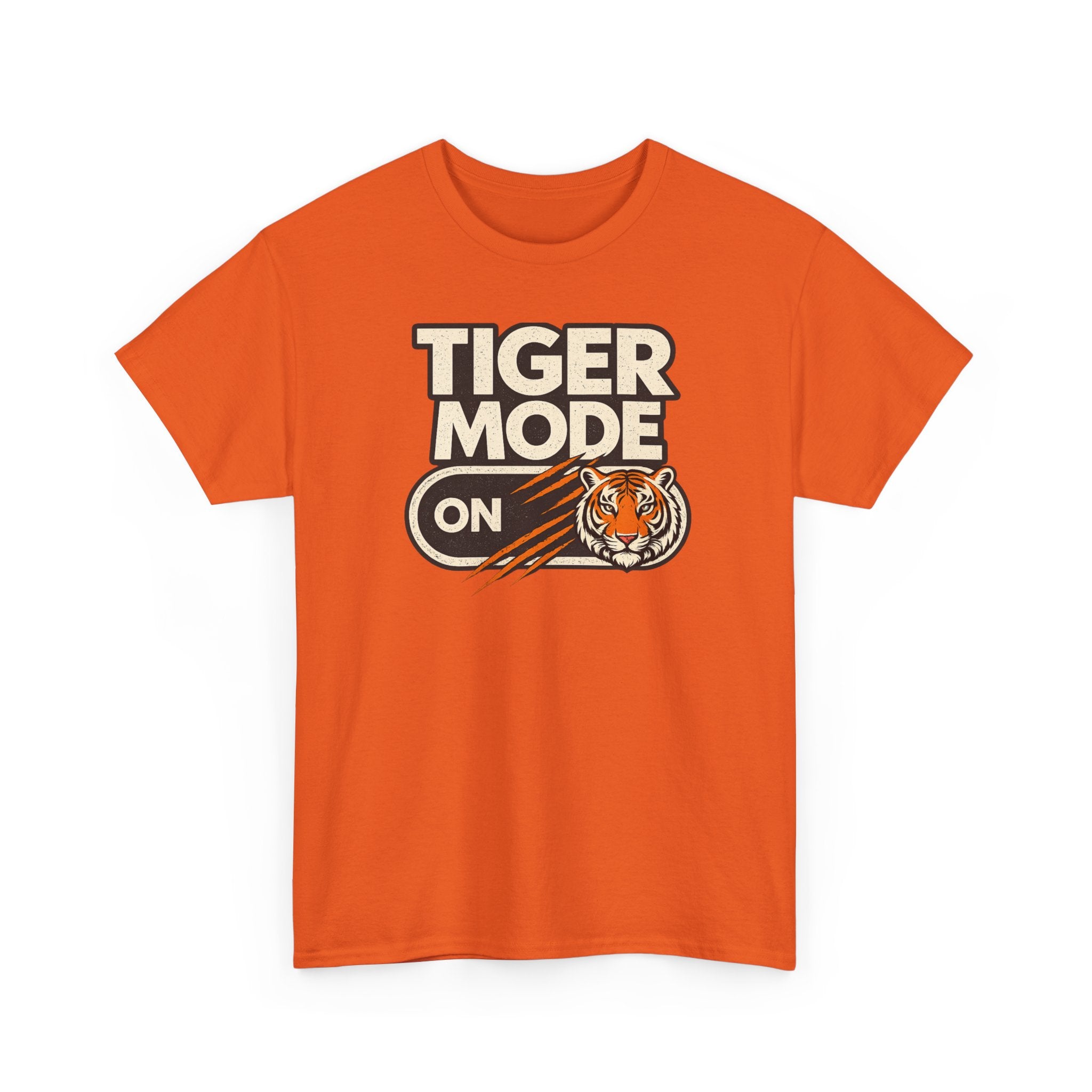 Tiger Mode ON Shirt | Vintage Tiger Graphic T-Shirt | Fierce Animal Tee | Gildan 5000 Unisex Graphic Shirt