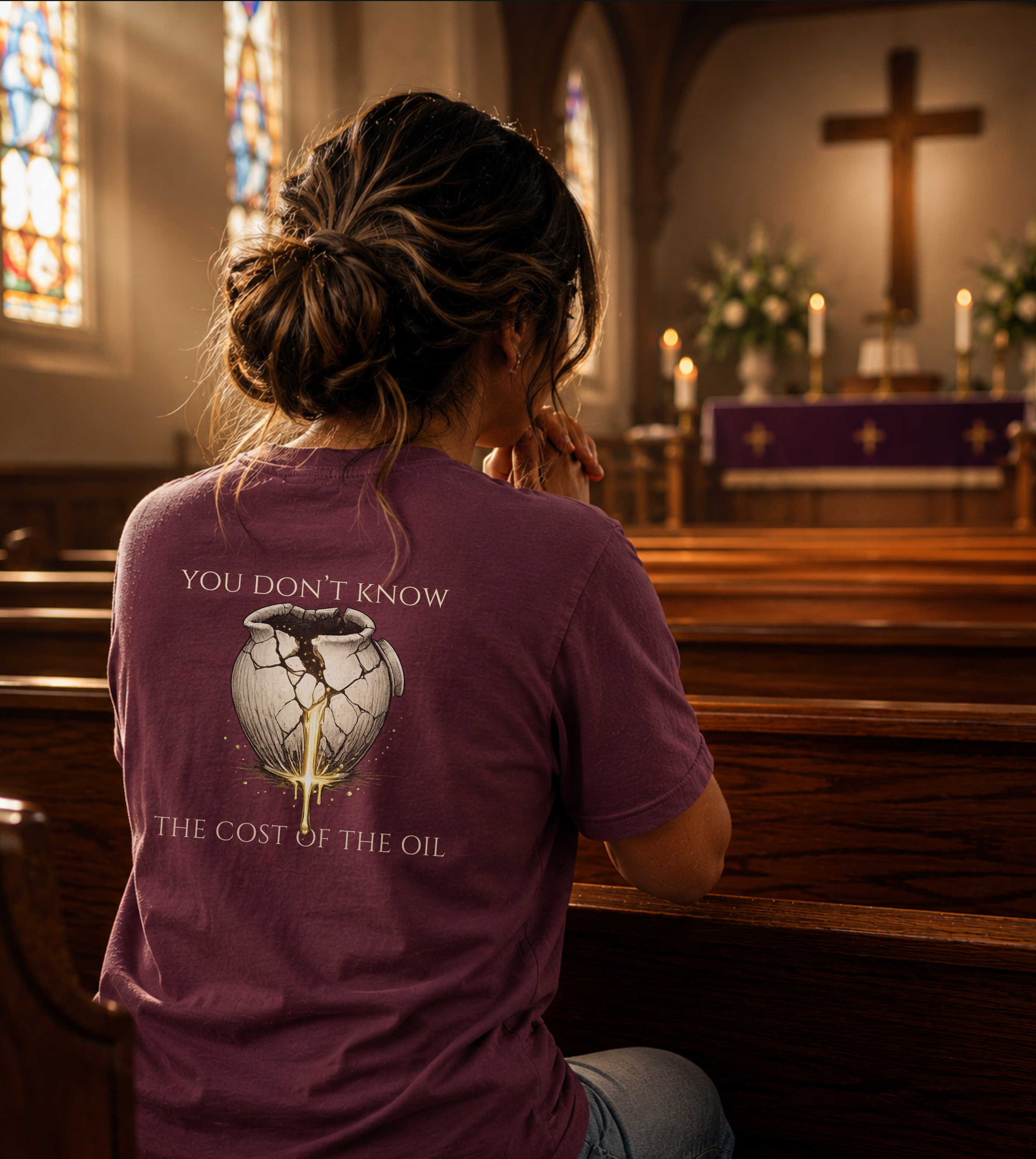 You Don’t Know the Cost of the Oil Shirt | Luke 7:37-38 Christian Comfort Colors Tee | Faith Graphic T-Shirt | Worship & Devotion Shirt
