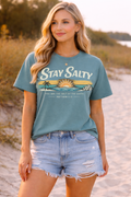Stay Salty Christian T-Shirt | Matthew 5:13 Beach Shirt | Comfort Colors 1717 Coastal Faith Tee