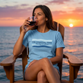 On Coastal Time Bella + Canvas 3001 T-Shirt | Slow Days & Salt Air Beach Tee | Relaxed Coastal Summer Shirt