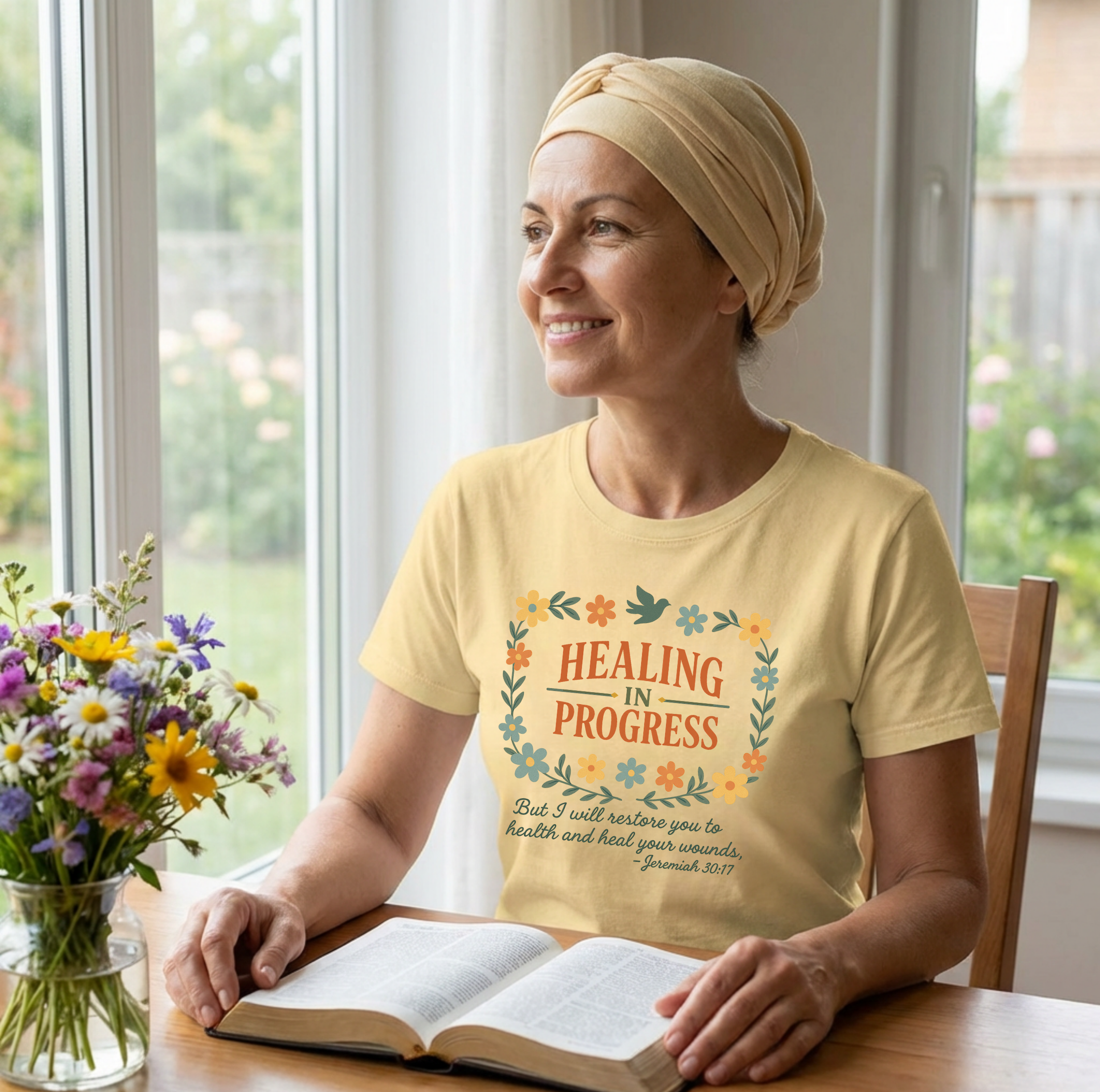 Healing In Progress Shirt | Christian Inspirational T-Shirt | Jeremiah 30:17 Bible Verse Tee | Faith Comfort Gift | Vintage Floral Christian Shirt