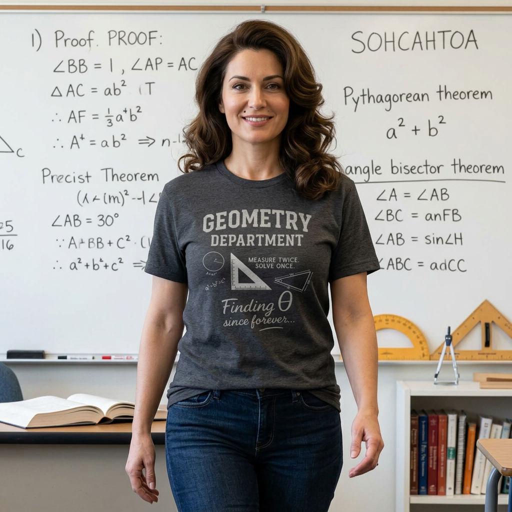 Geometry Department T-Shirt, Funny High School Math Teachers, Back-to-School