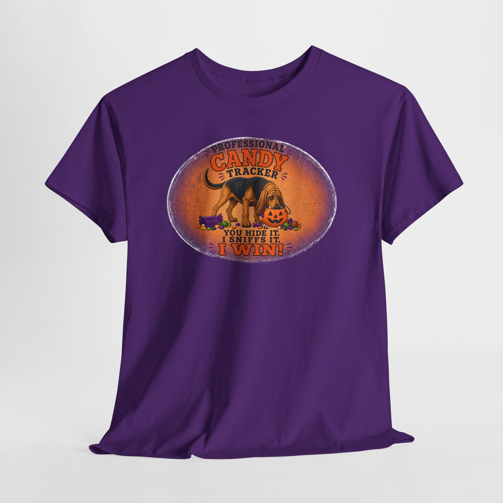 Professional Candy Tracker Shirt | Funny Bloodhound Halloween Tee | Dog Lover Fall Shirt | Gildan 5000 Graphic T-Shirt