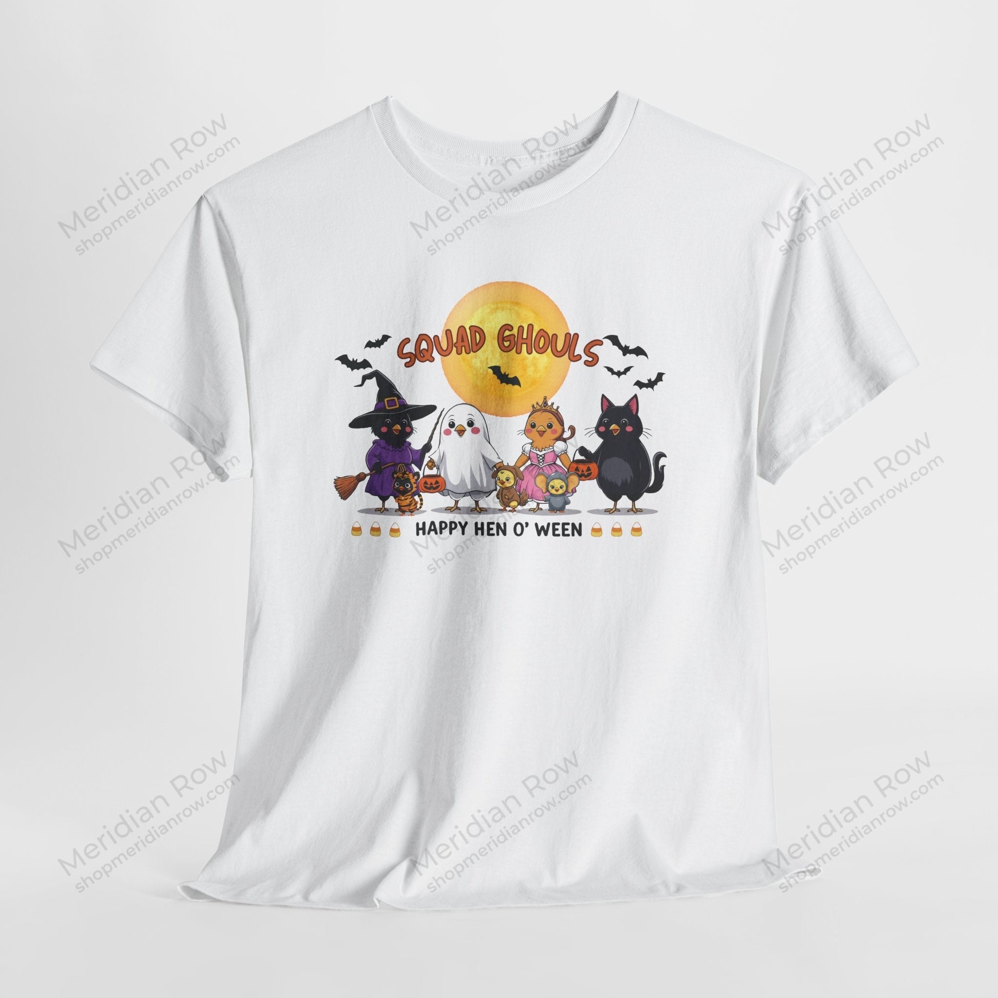 Squad Ghouls Chicken Halloween T-Shirt | Happy Hen O' Ween | Gildan 5000 Unisex Tee
