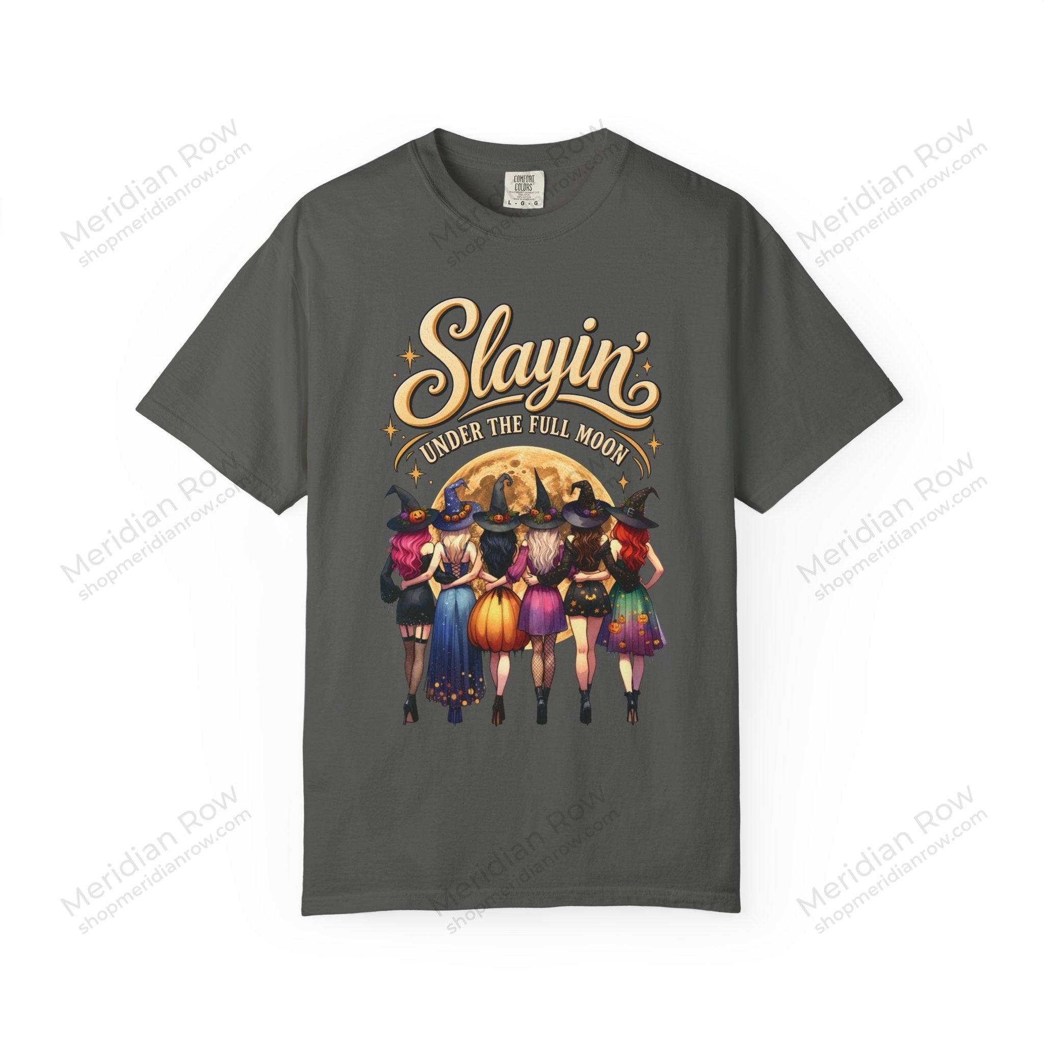 Slayin’ Under the Full Moon Comfort Colors® Halloween Tee