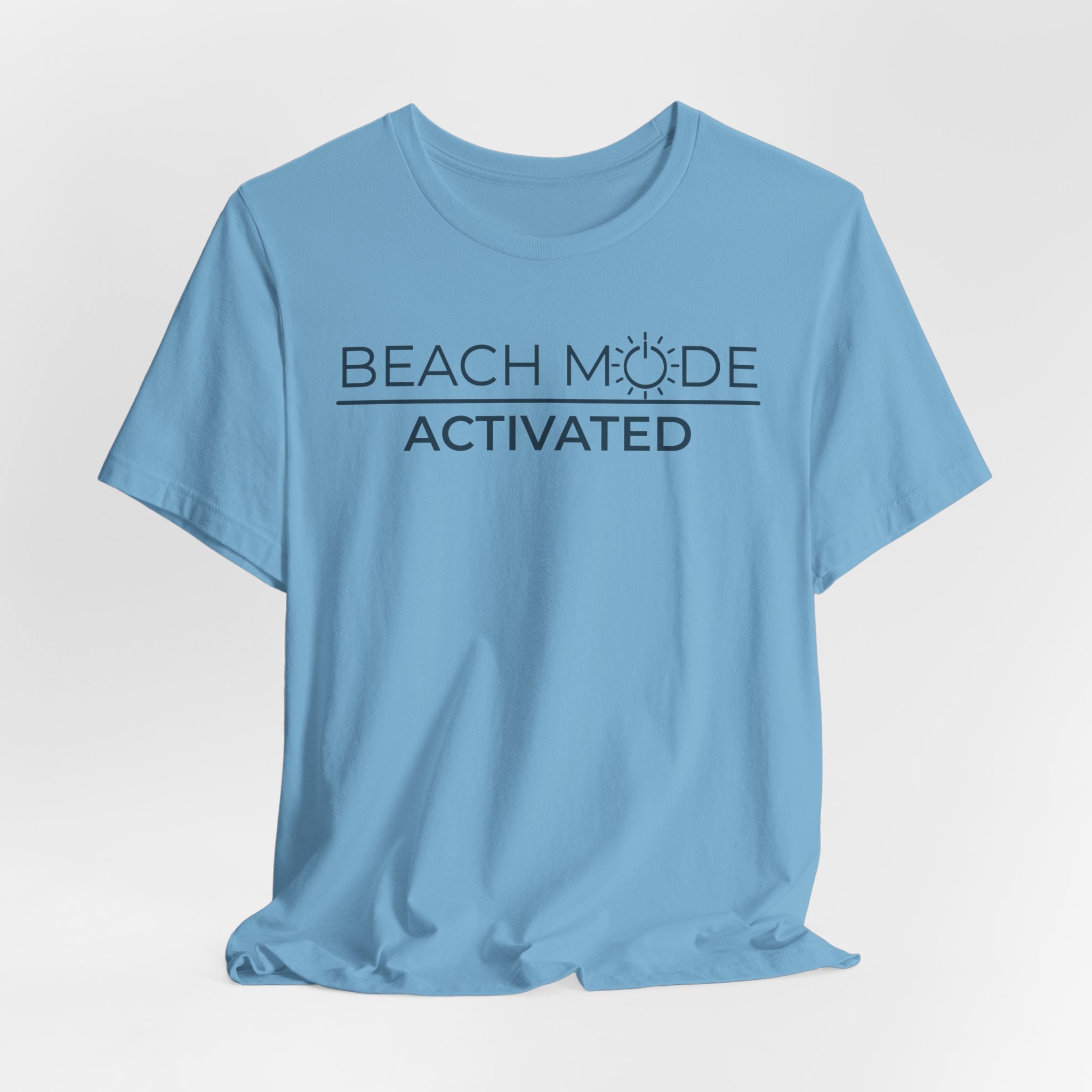 Beach Mode Activated T-Shirt | Minimalist Coastal Summer Tee | Bella + Canvas 3001