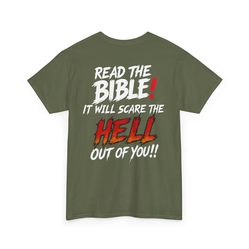 Read the Bible Shirt | Bold Christian Graphic Tee | Hebrews 4:12 Faith Shirt | Gildan 5000 Christian Apparel