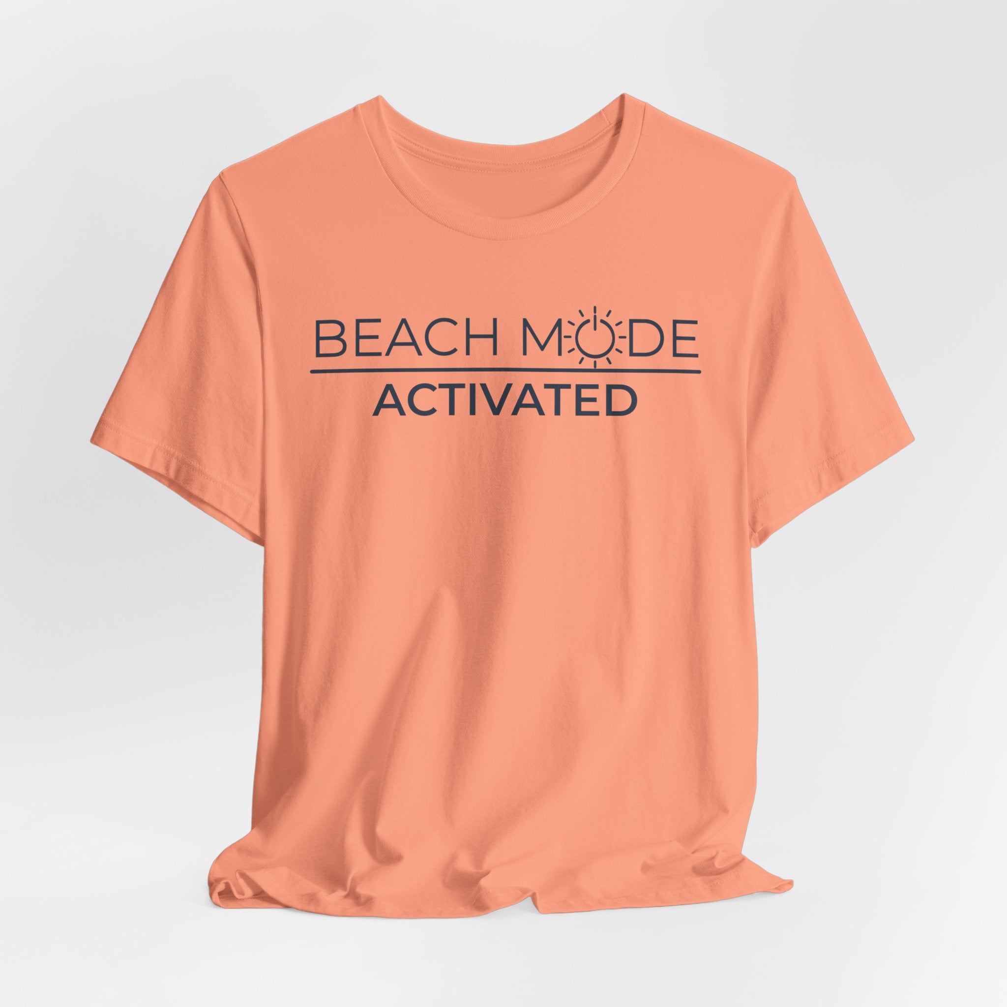 Beach Mode Activated T-Shirt | Minimalist Coastal Summer Tee | Bella + Canvas 3001
