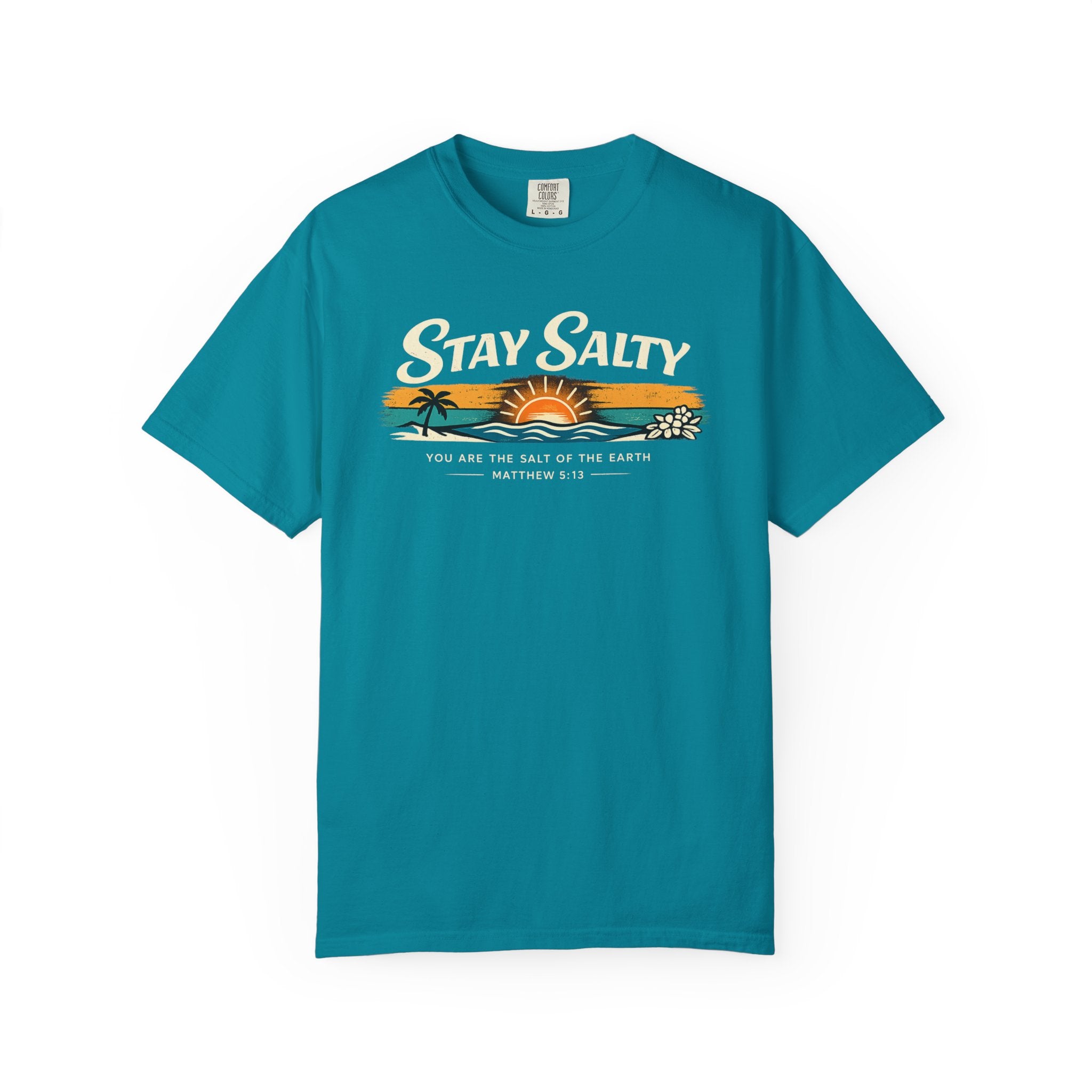 Stay Salty Christian T-Shirt | Matthew 5:13 Beach Shirt | Comfort Colors 1717 Coastal Faith Tee