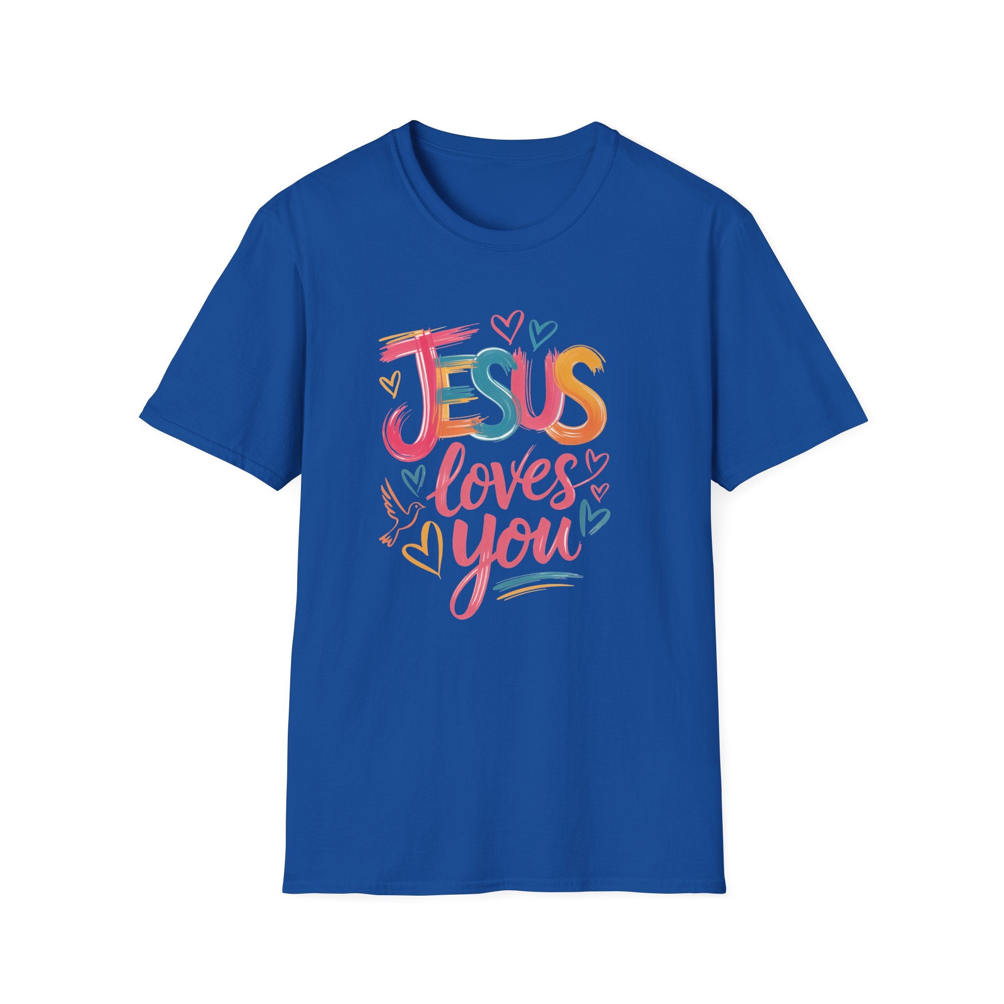 Jesus Loves You Shirt | Colorful Christian Graphic Tee | Comfort Colors 1717 Faith Shirt | Inspirational Christian Apparel