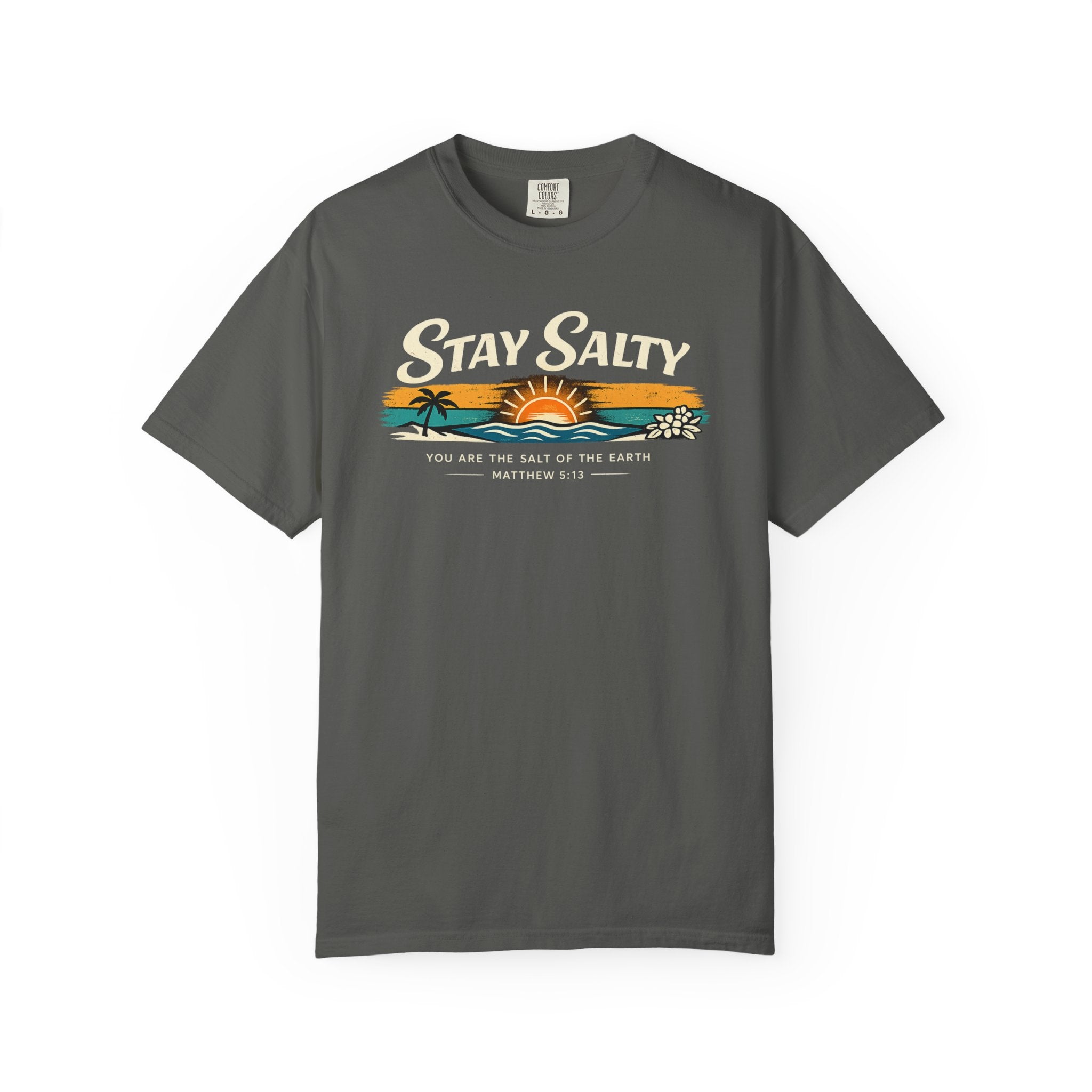 Stay Salty Christian T-Shirt | Matthew 5:13 Beach Shirt | Comfort Colors 1717 Coastal Faith Tee