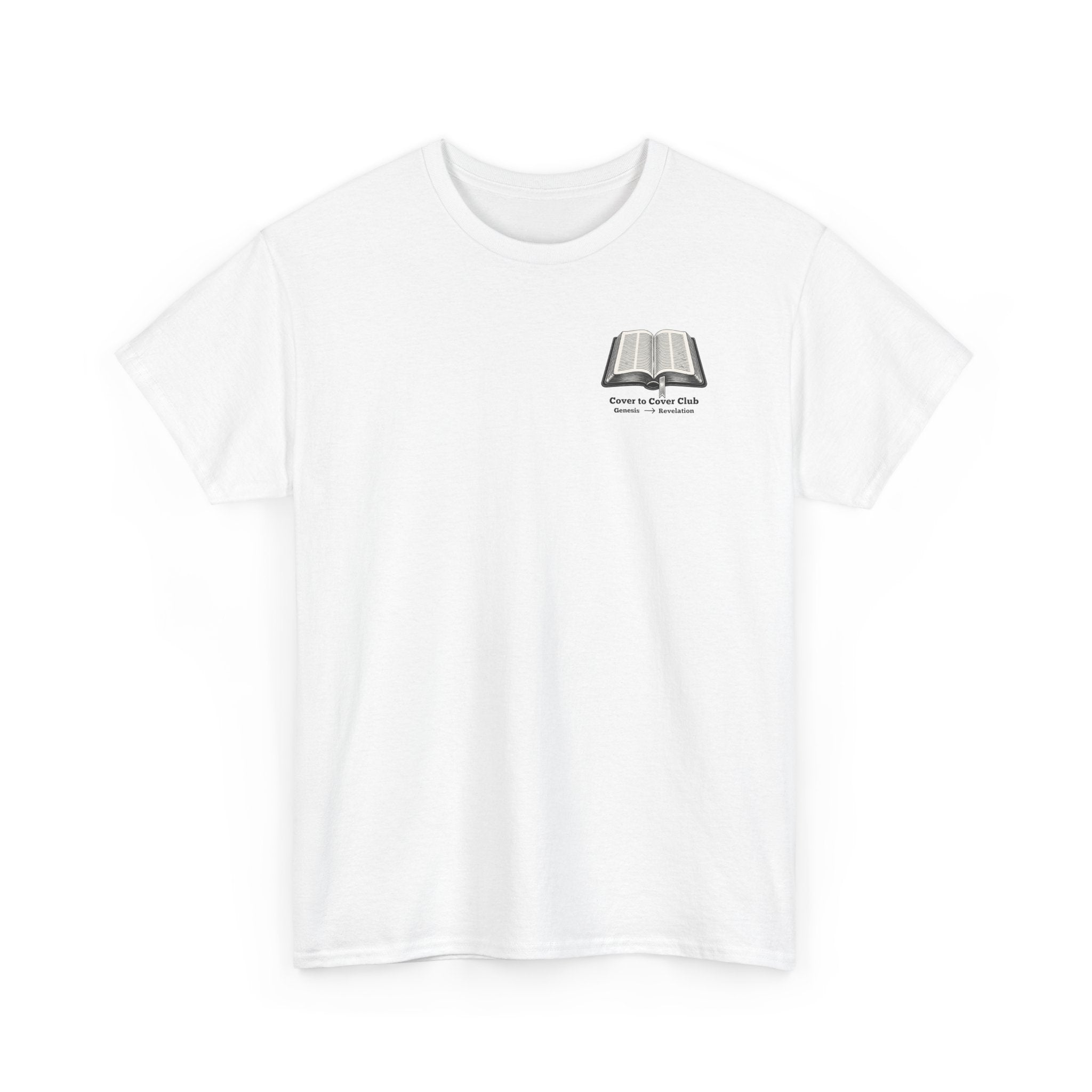 Cover to Cover Club Shirt | No Membership Required Christian Tee | Bible Study Graphic Shirt | Genesis to Revelation T-Shirt | Gildan 5000