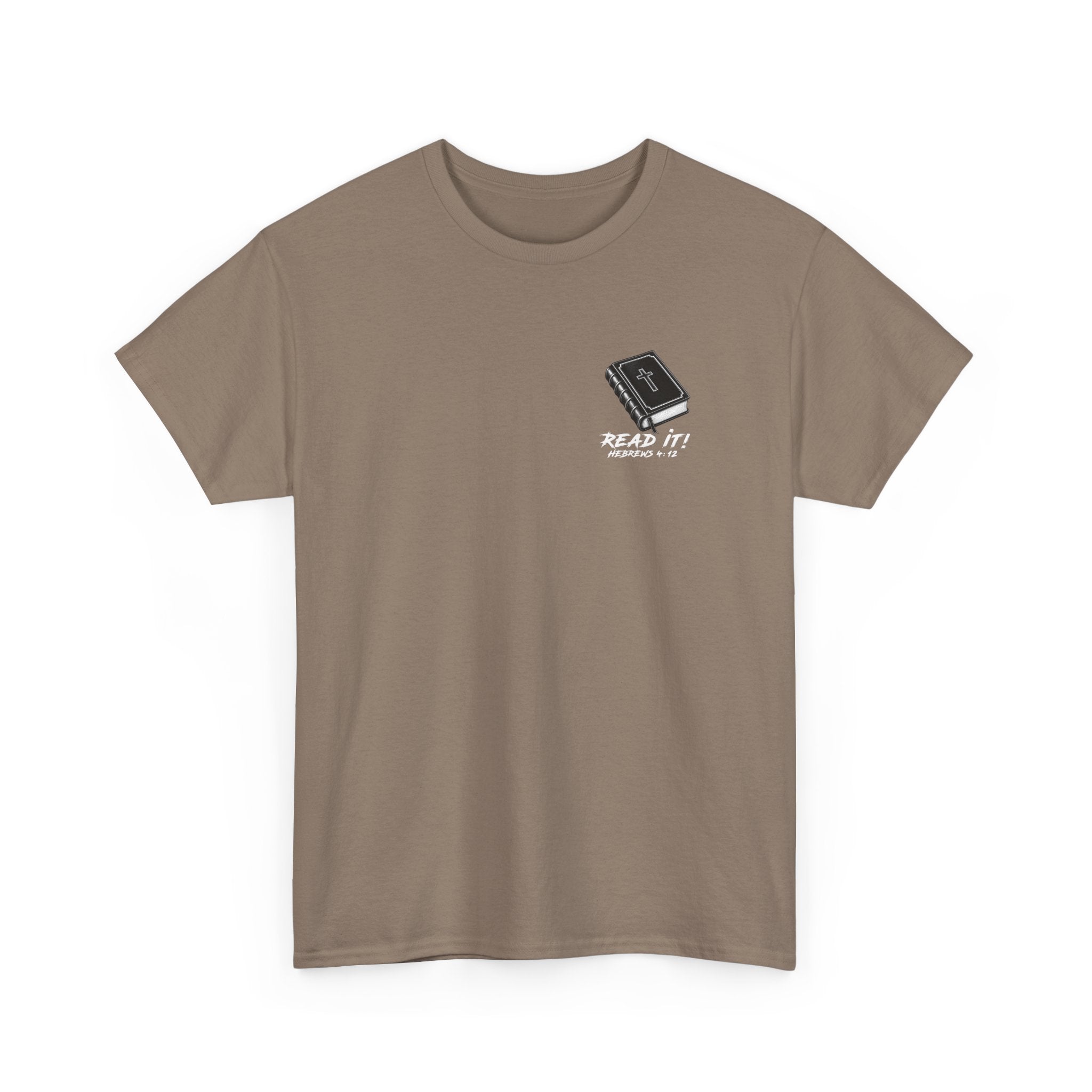 Read the Bible Shirt | Bold Christian Graphic Tee | Hebrews 4:12 Faith Shirt | Gildan 5000 Christian Apparel