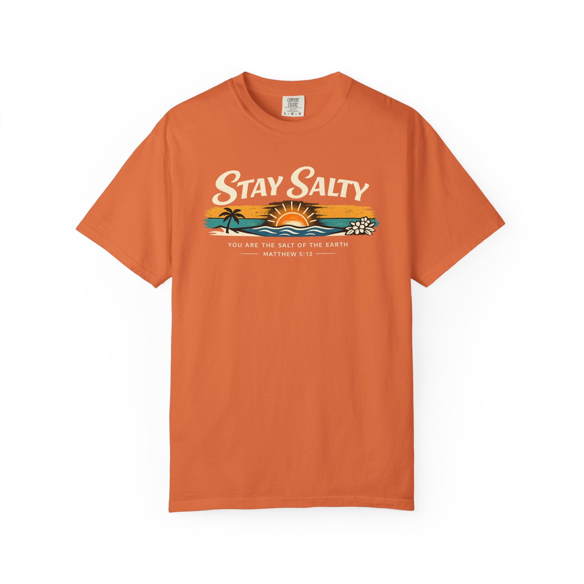 Stay Salty Christian T-Shirt | Matthew 5:13 Beach Shirt | Comfort Colors 1717 Coastal Faith Tee