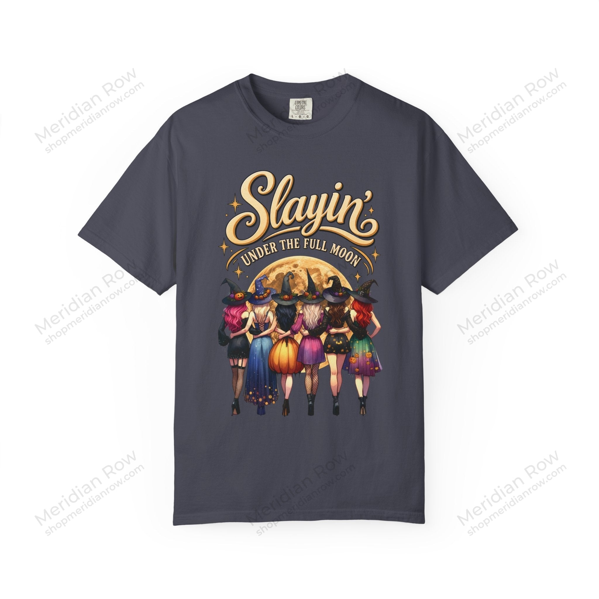 Slayin’ Under the Full Moon Comfort Colors® Halloween Tee