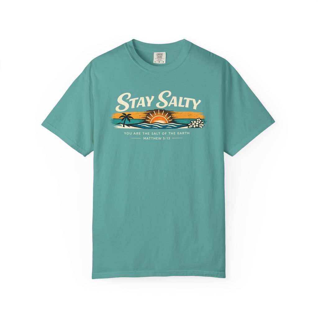 Stay Salty Christian T-Shirt | Matthew 5:13 Beach Shirt | Comfort Colors 1717 Coastal Faith Tee