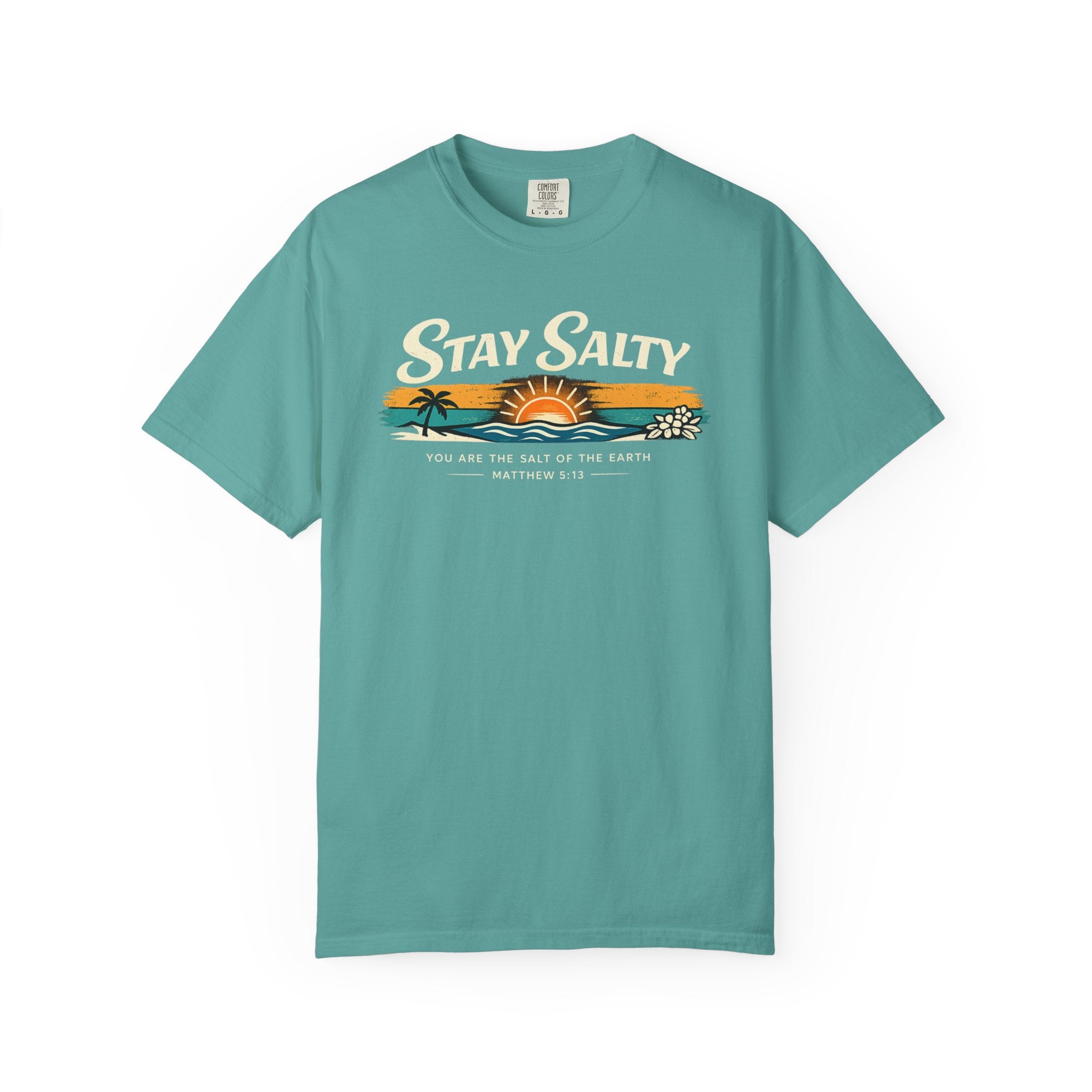 Stay Salty Christian T-Shirt | Matthew 5:13 Beach Shirt | Comfort Colors 1717 Coastal Faith Tee