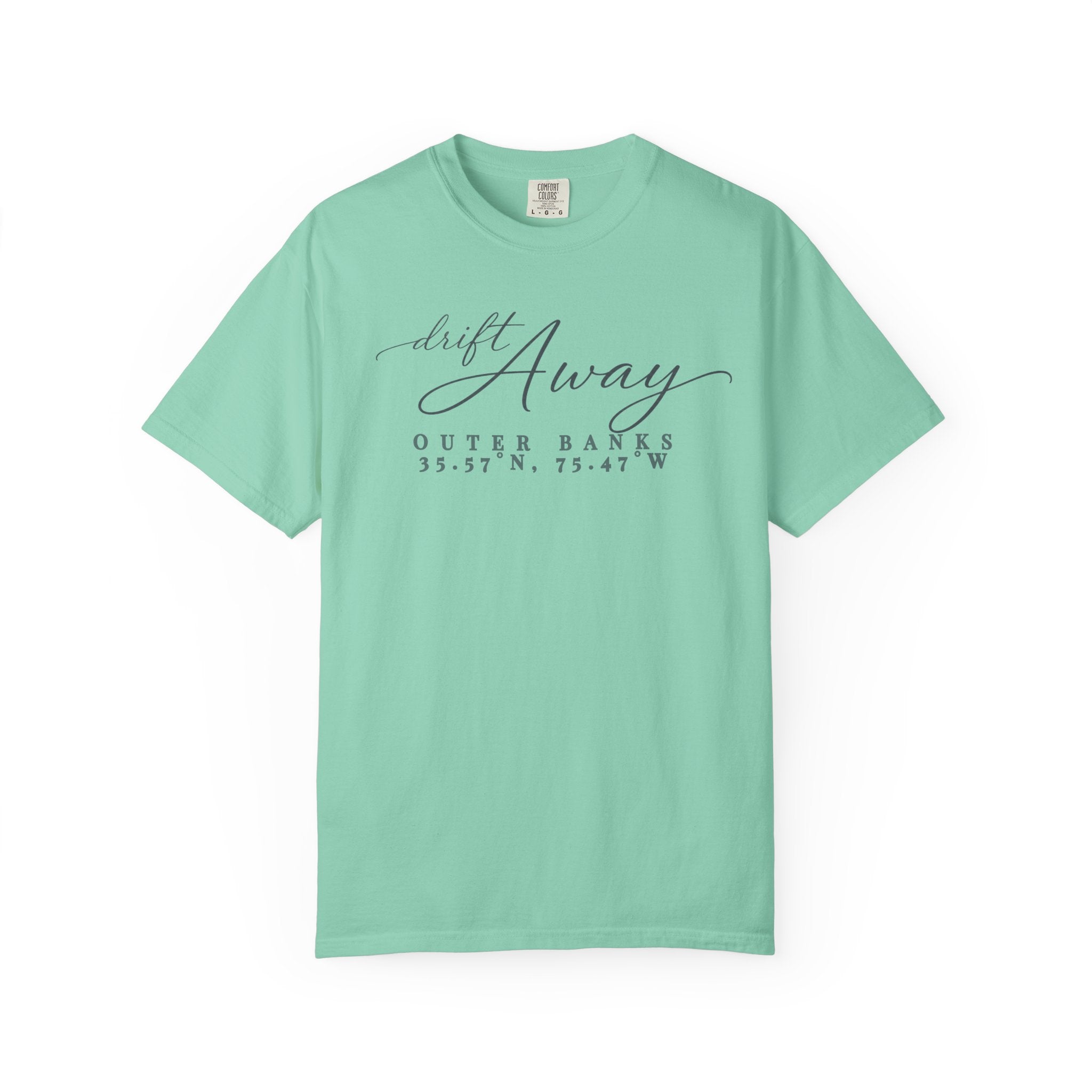 Outer Banks Drift Away T-Shirt | OBX Coordinates Tee | Comfort Colors Beach Summer Vacation Gift | Vintage Coastal Shirt