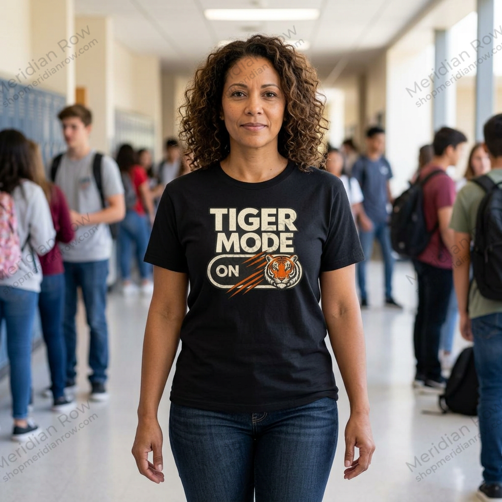 Tiger Mode ON Shirt | Vintage Tiger Graphic T-Shirt | Fierce Animal Tee | Gildan 5000 Unisex Graphic Shirt