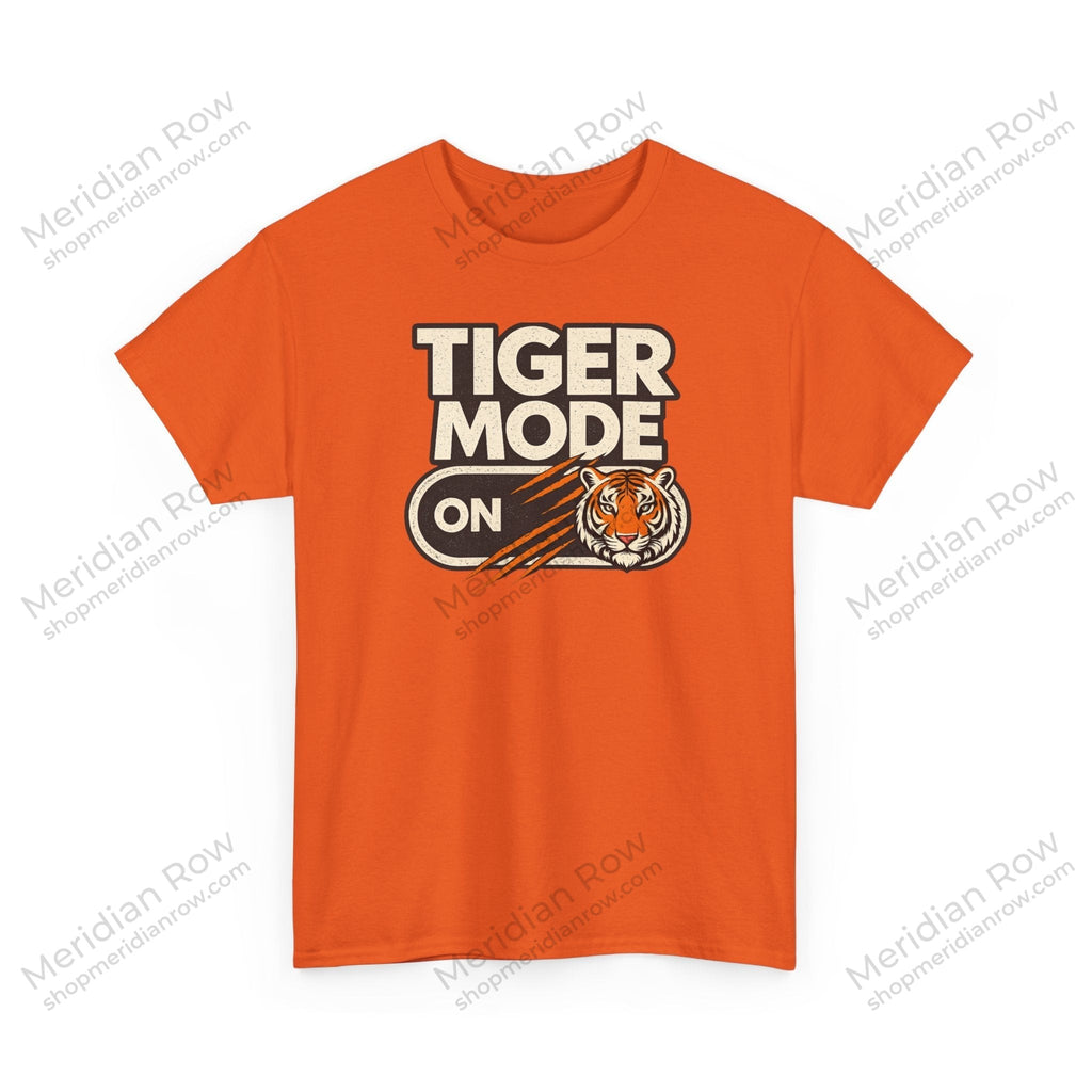 Tiger Mode ON Shirt | Vintage Tiger Graphic T-Shirt | Fierce Animal Tee | Gildan 5000 Unisex Graphic Shirt