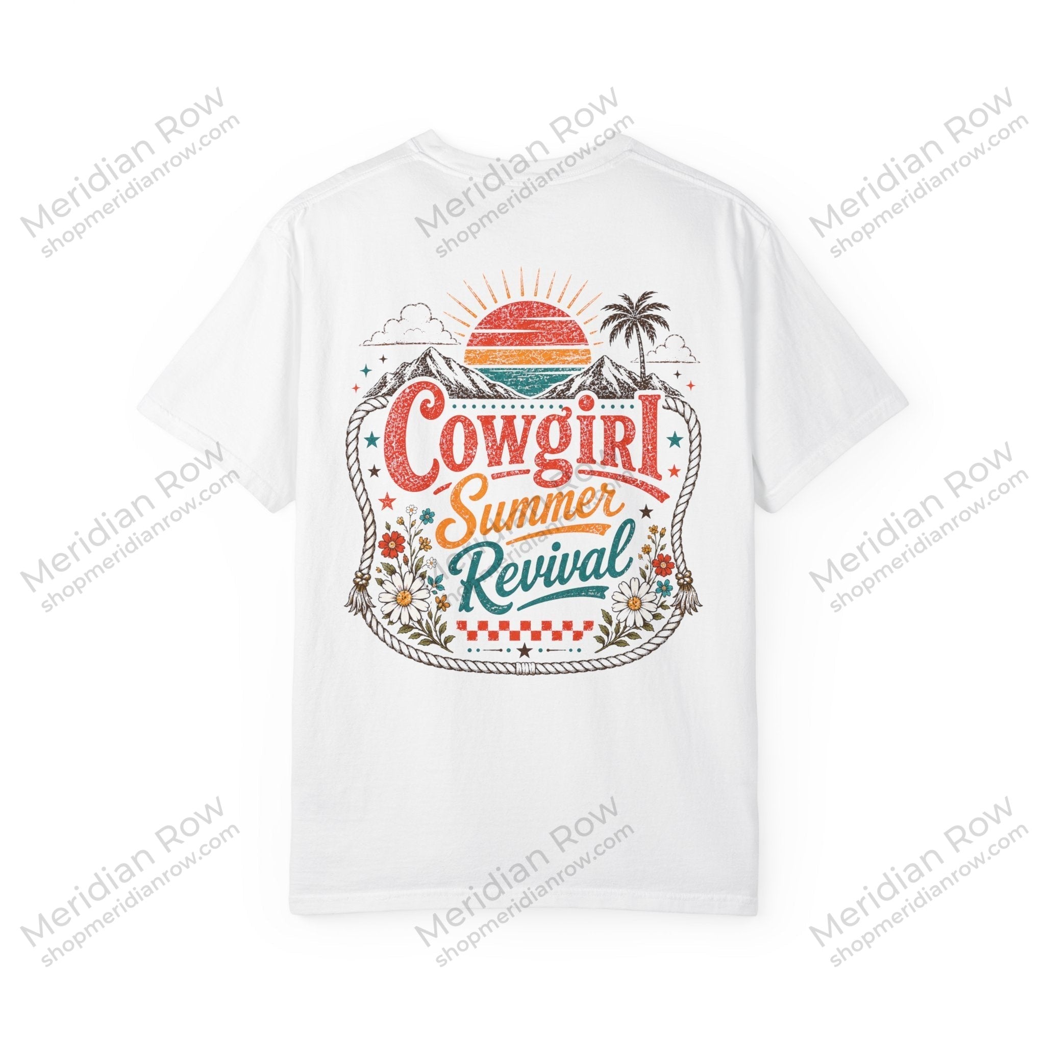 Western Cowgirl T-Shirt, Boho Summer Revival Tee, Vintage Country Music Festival Shirt, Retro Mountain Sunset Graphic Comfort Colors