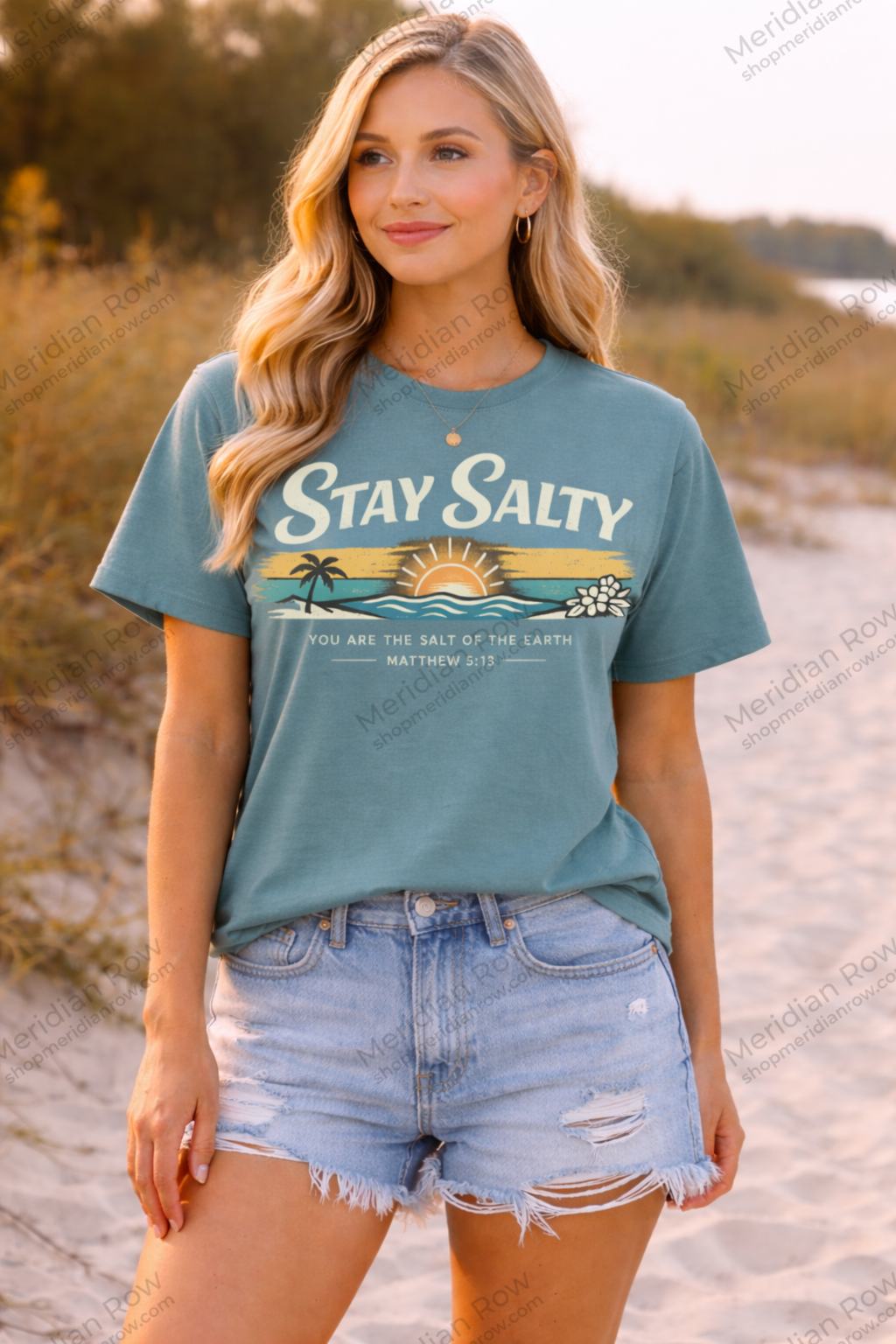Stay Salty Christian T-Shirt | Matthew 5:13 Beach Shirt | Comfort Colors 1717 Coastal Faith Tee