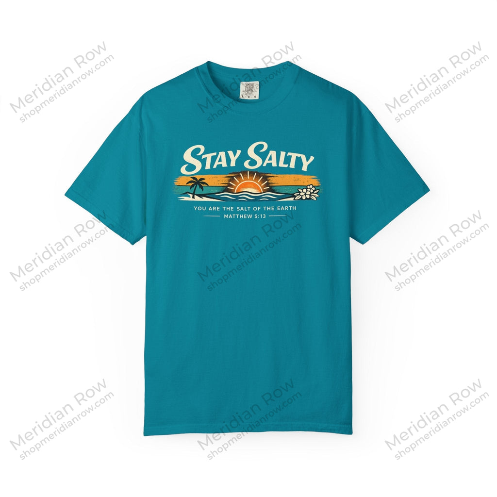 Stay Salty Christian T-Shirt | Matthew 5:13 Beach Shirt | Comfort Colors 1717 Coastal Faith Tee