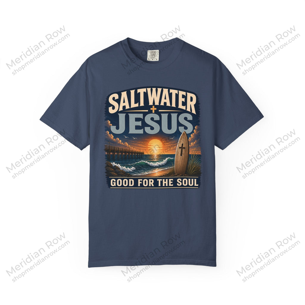 Saltwater + Jesus Good for the Soul Shirt | Comfort Colors 1717 Christian Beach T-Shirt | Coastal Faith Tee
