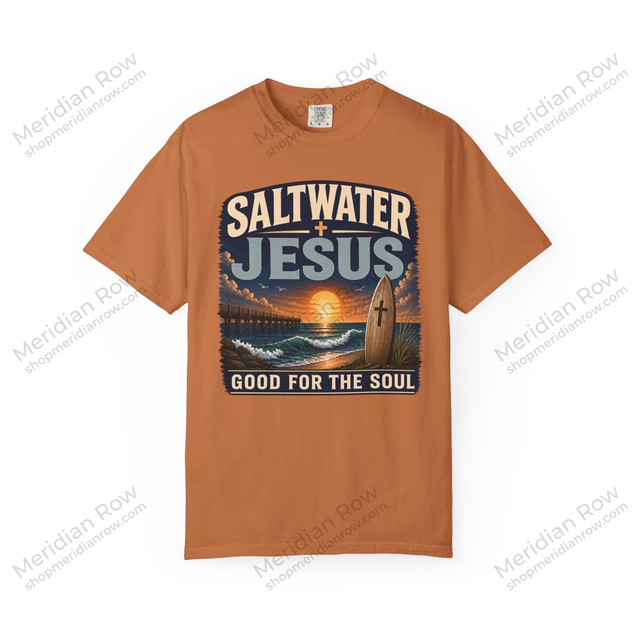 Saltwater + Jesus Good for the Soul Shirt | Comfort Colors 1717 Christian Beach T-Shirt | Coastal Faith Tee