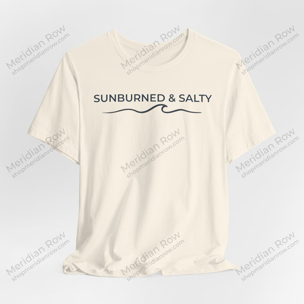 Sunburned & Salty Beach T-Shirt | Coastal Summer Graphic Tee | Bella + Canvas 3001