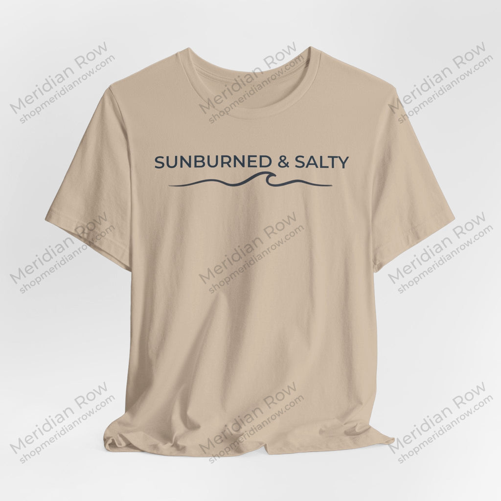 Sunburned & Salty Beach T-Shirt | Coastal Summer Graphic Tee | Bella + Canvas 3001
