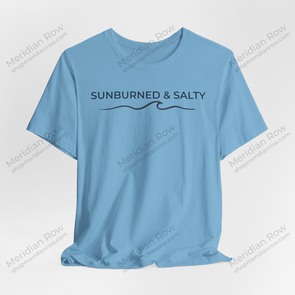Sunburned & Salty Beach T-Shirt | Coastal Summer Graphic Tee | Bella + Canvas 3001