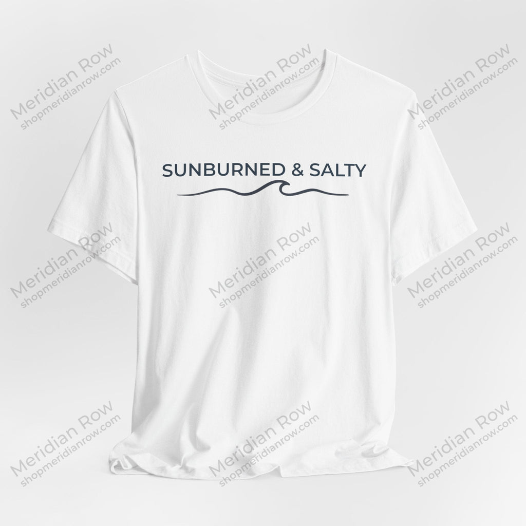 Sunburned & Salty Beach T-Shirt | Coastal Summer Graphic Tee | Bella + Canvas 3001