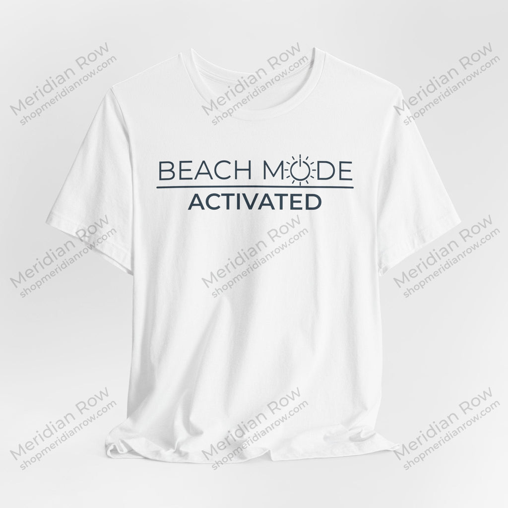 Beach Mode Activated T-Shirt | Minimalist Coastal Summer Tee | Bella + Canvas 3001