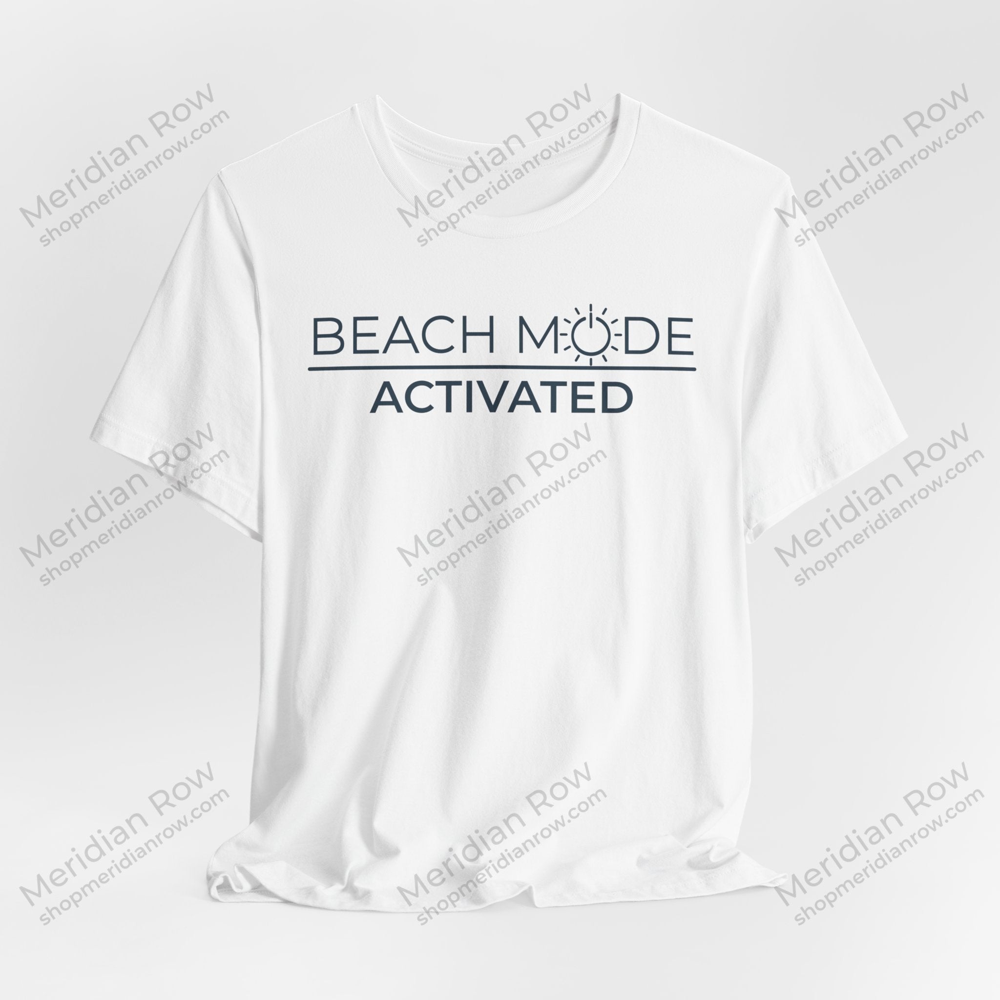 Beach Mode Activated T-Shirt | Minimalist Coastal Summer Tee | Bella + Canvas 3001