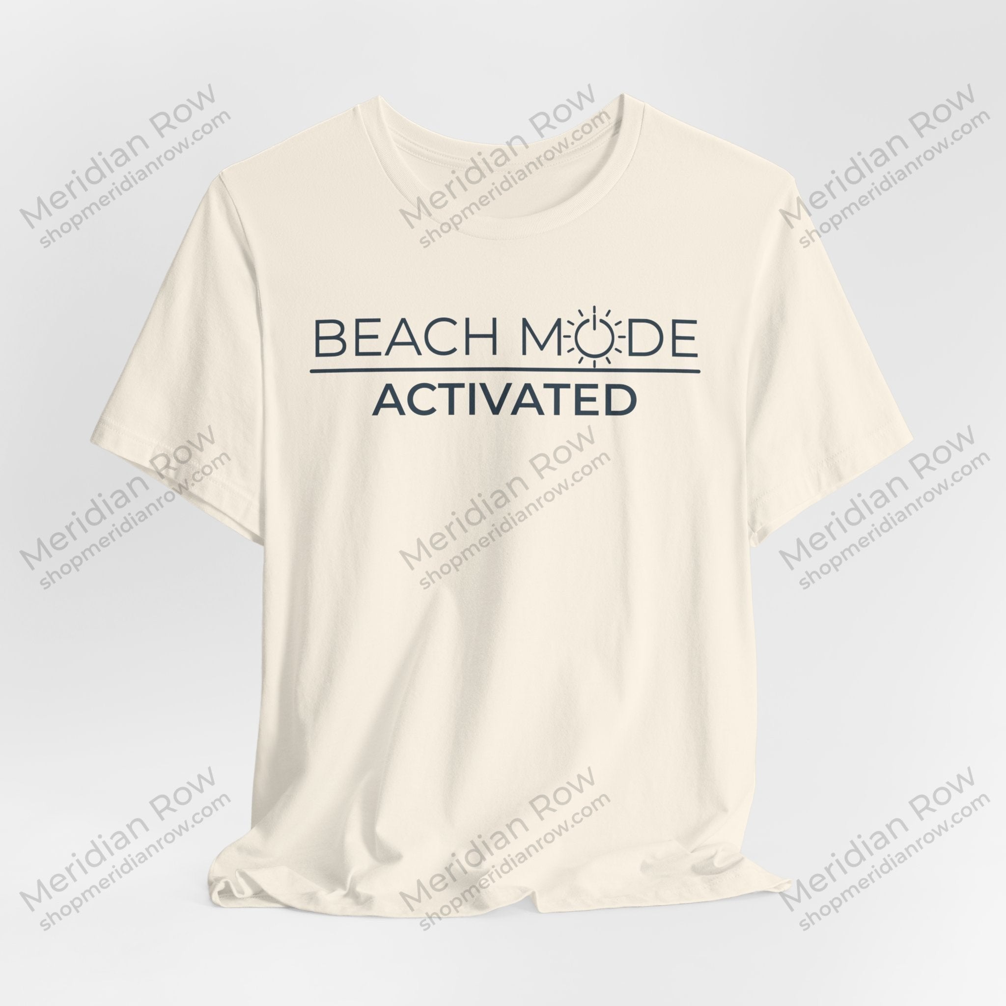 Beach Mode Activated T-Shirt | Minimalist Coastal Summer Tee | Bella + Canvas 3001