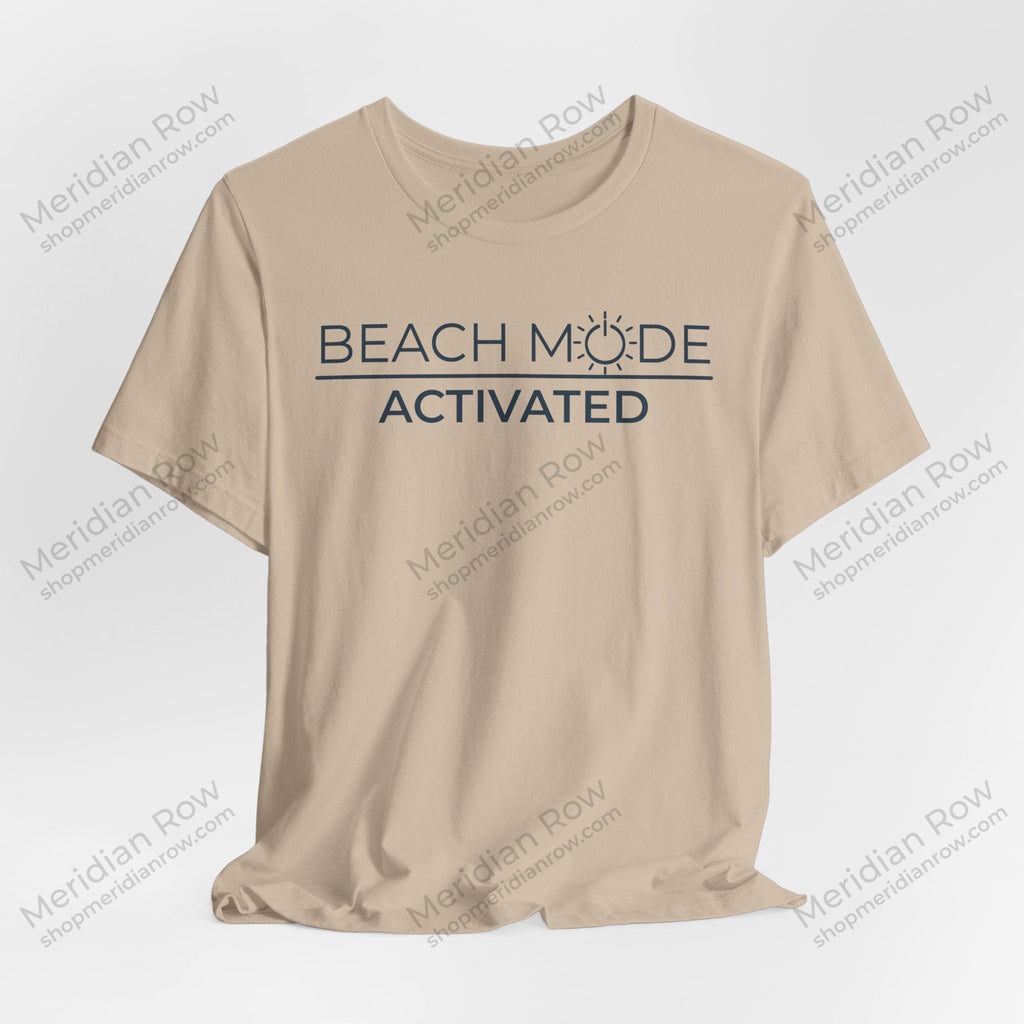 Beach Mode Activated T-Shirt | Minimalist Coastal Summer Tee | Bella + Canvas 3001